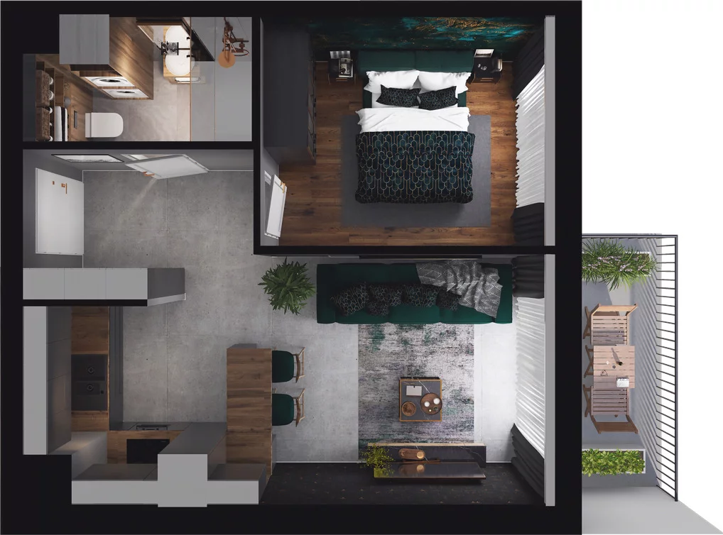2 pokoje, mieszkanie 36,29 m², piętro 3, oferta nr 9.62, Osiedle Pastelowe, Gdańsk, Orunia Górna-Gdańsk Południe, Łostowice, ul. Pastelowa