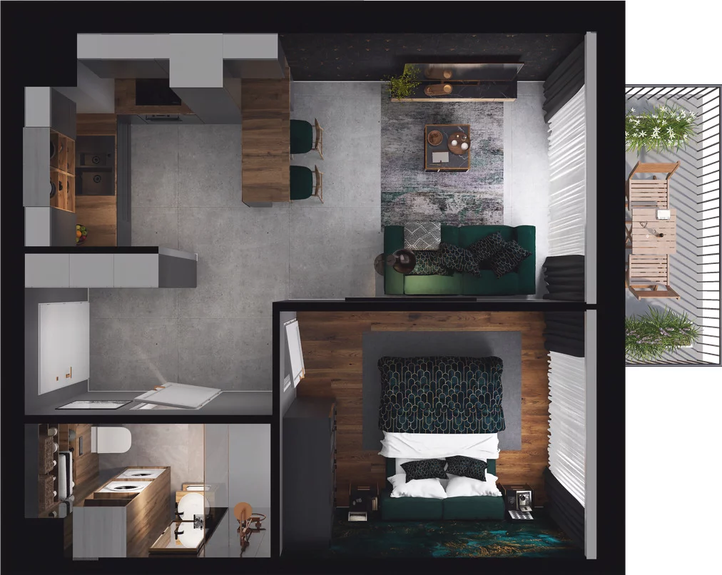 2 pokoje, mieszkanie 36,39 m², piętro 4, oferta nr 9.63, Osiedle Pastelowe, Gdańsk, Orunia Górna-Gdańsk Południe, Łostowice, ul. Pastelowa