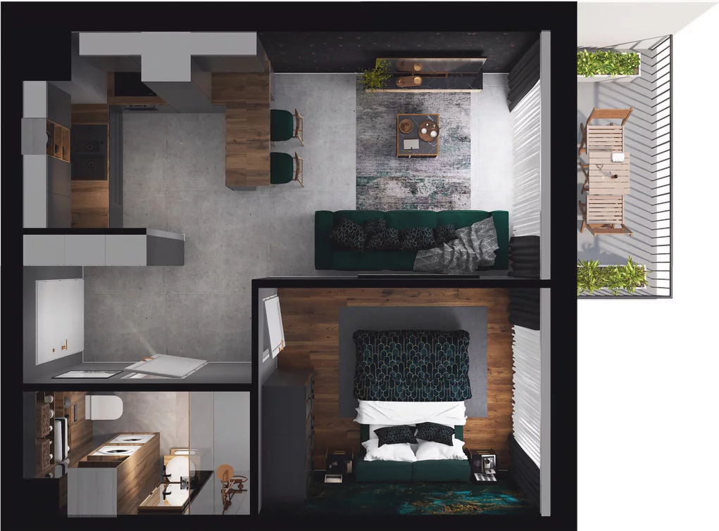 2 pokoje, mieszkanie 34,29 m², piętro 4, oferta nr 9.77, Osiedle Pastelowe, Gdańsk, Orunia Górna-Gdańsk Południe, Łostowice, ul. Pastelowa
