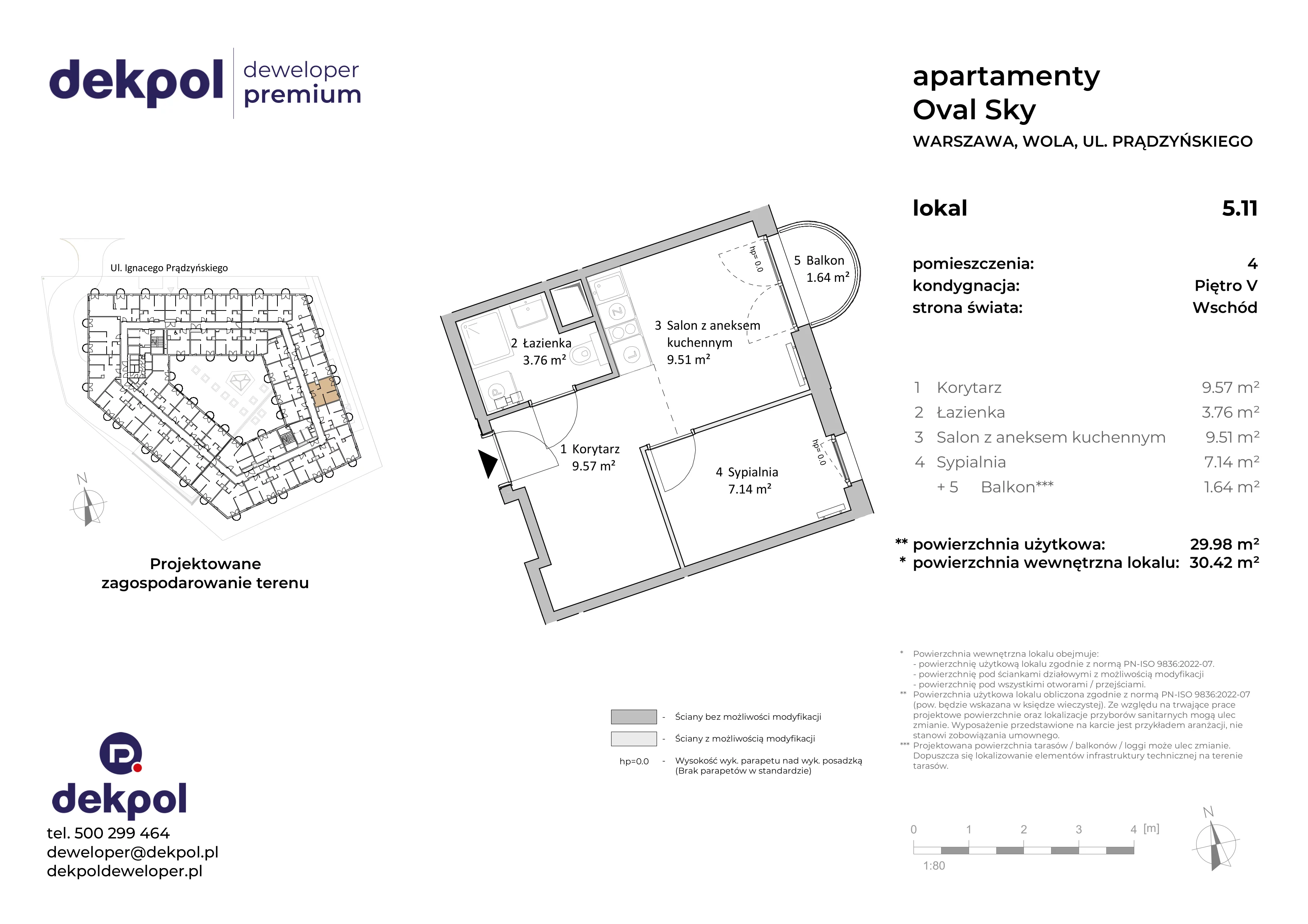 2 pokoje, apartament 29,98 m², piętro 5, oferta nr 5.11, OVAL SKY, Warszawa, Wola, Czyste, ul. Prądzyńskiego 21