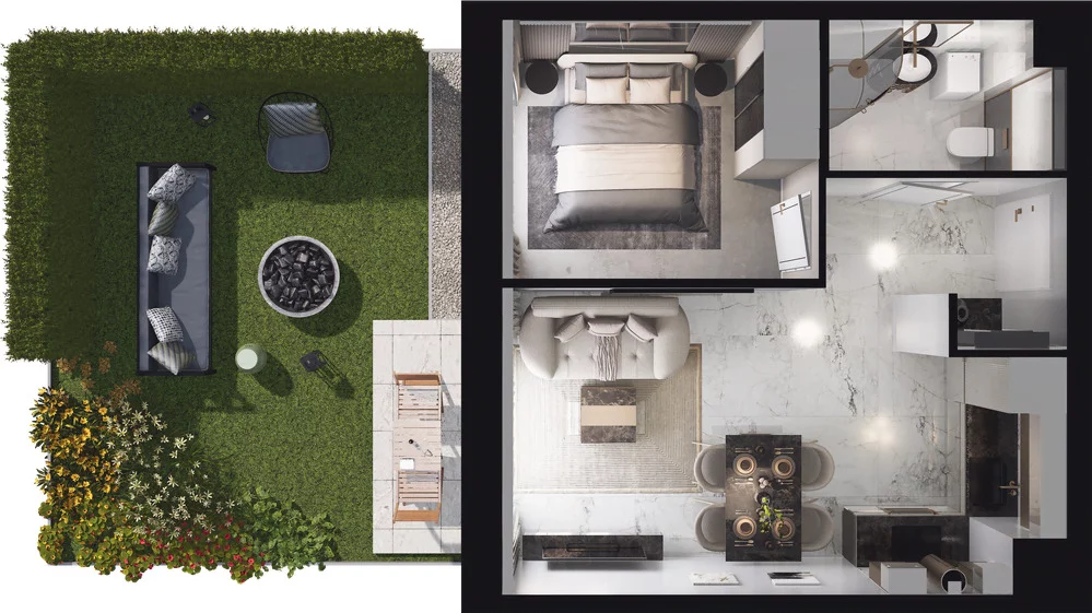 2 pokoje, mieszkanie 36,39 m², parter, oferta nr C3.02*, Osiedle Kociewskie III, Rokitki, ul. Tczewska