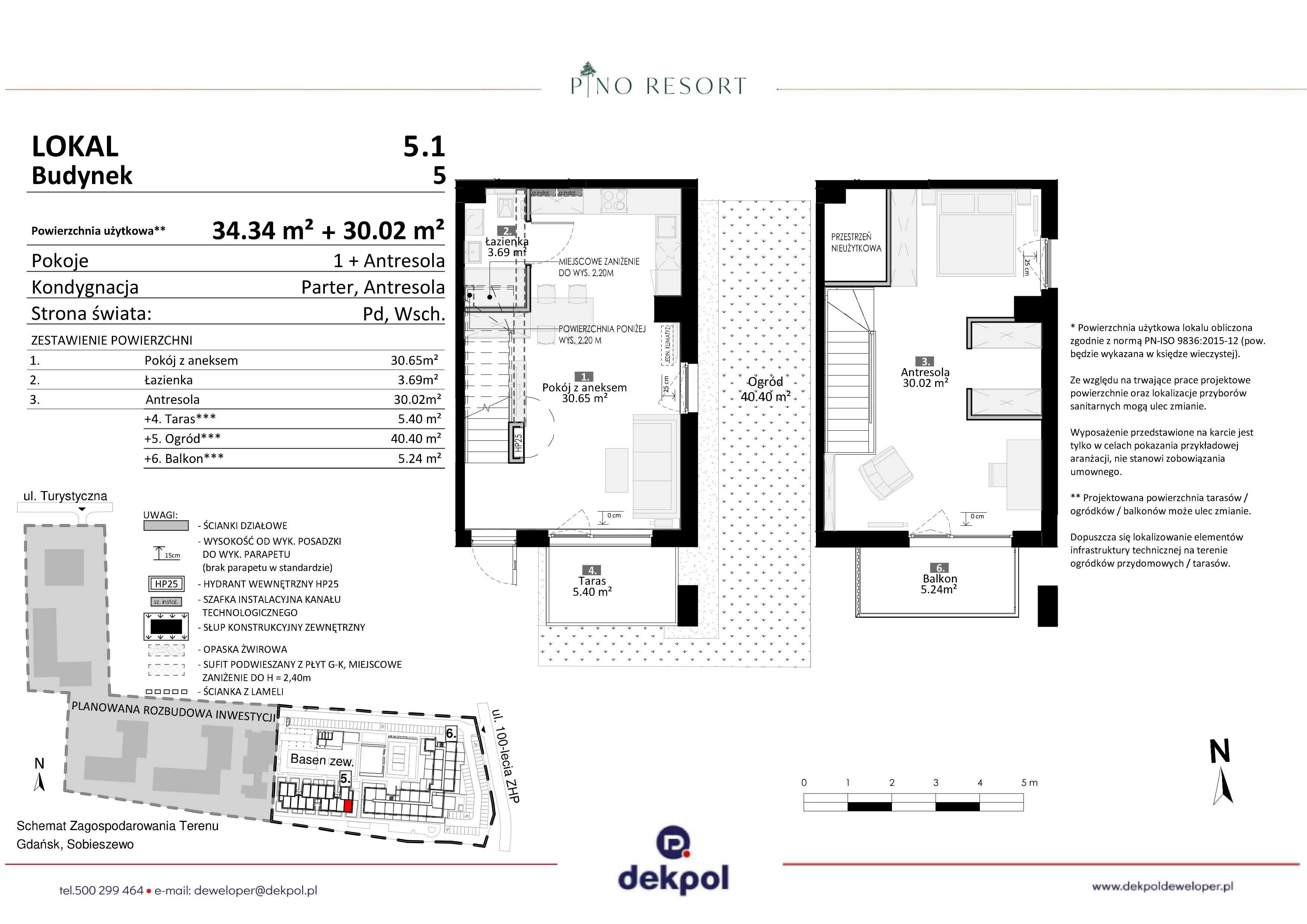 2 pokoje, apartament 64,36 m², parter, oferta nr 5.01, Pino Resort, Gdańsk, Wyspa Sobieszewska, Sobieszewo, ul. Turystyczna 90