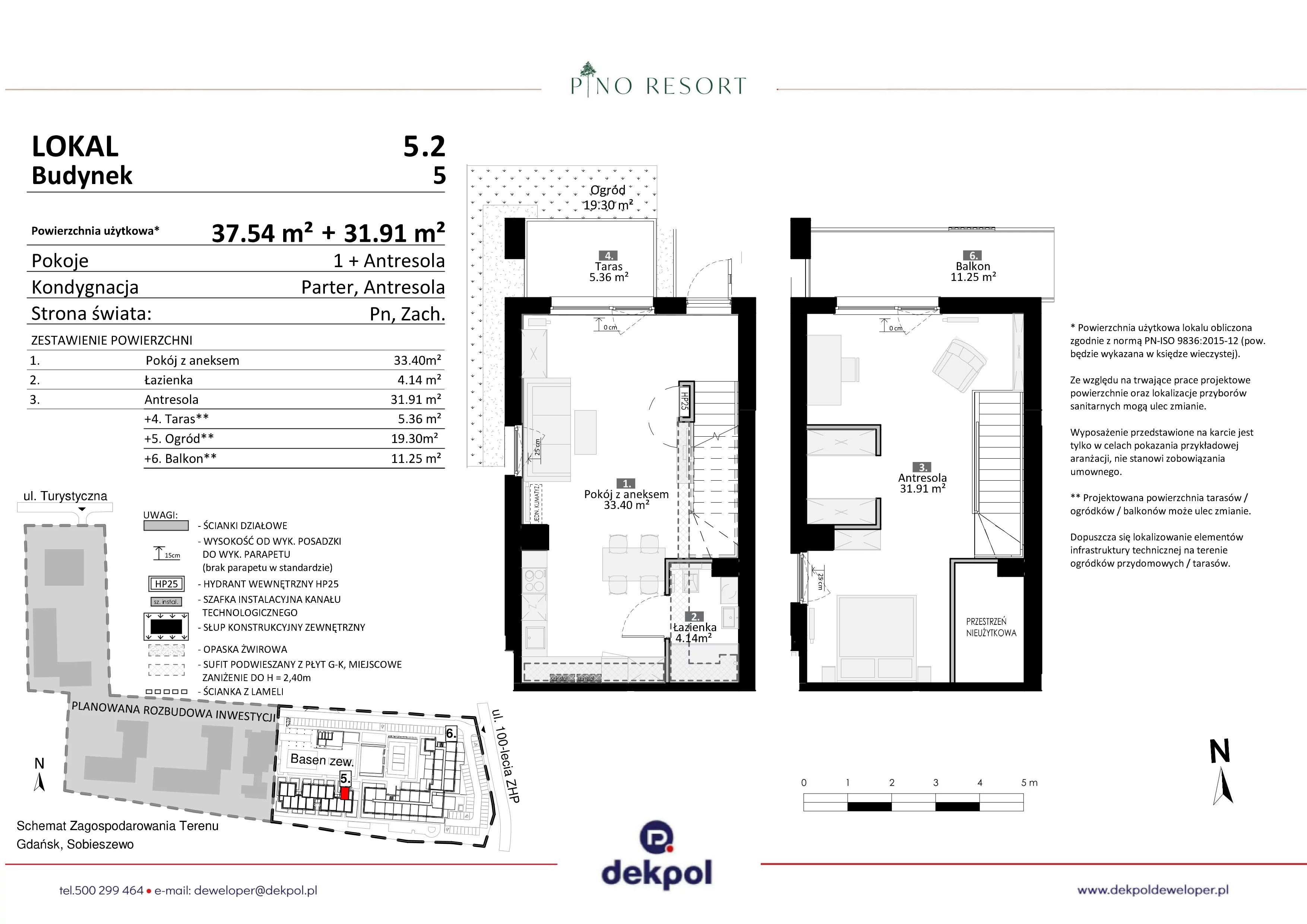 2 pokoje, apartament 69,45 m², parter, oferta nr 5.02, Pino Resort, Gdańsk, Wyspa Sobieszewska, Sobieszewo, ul. Turystyczna 90