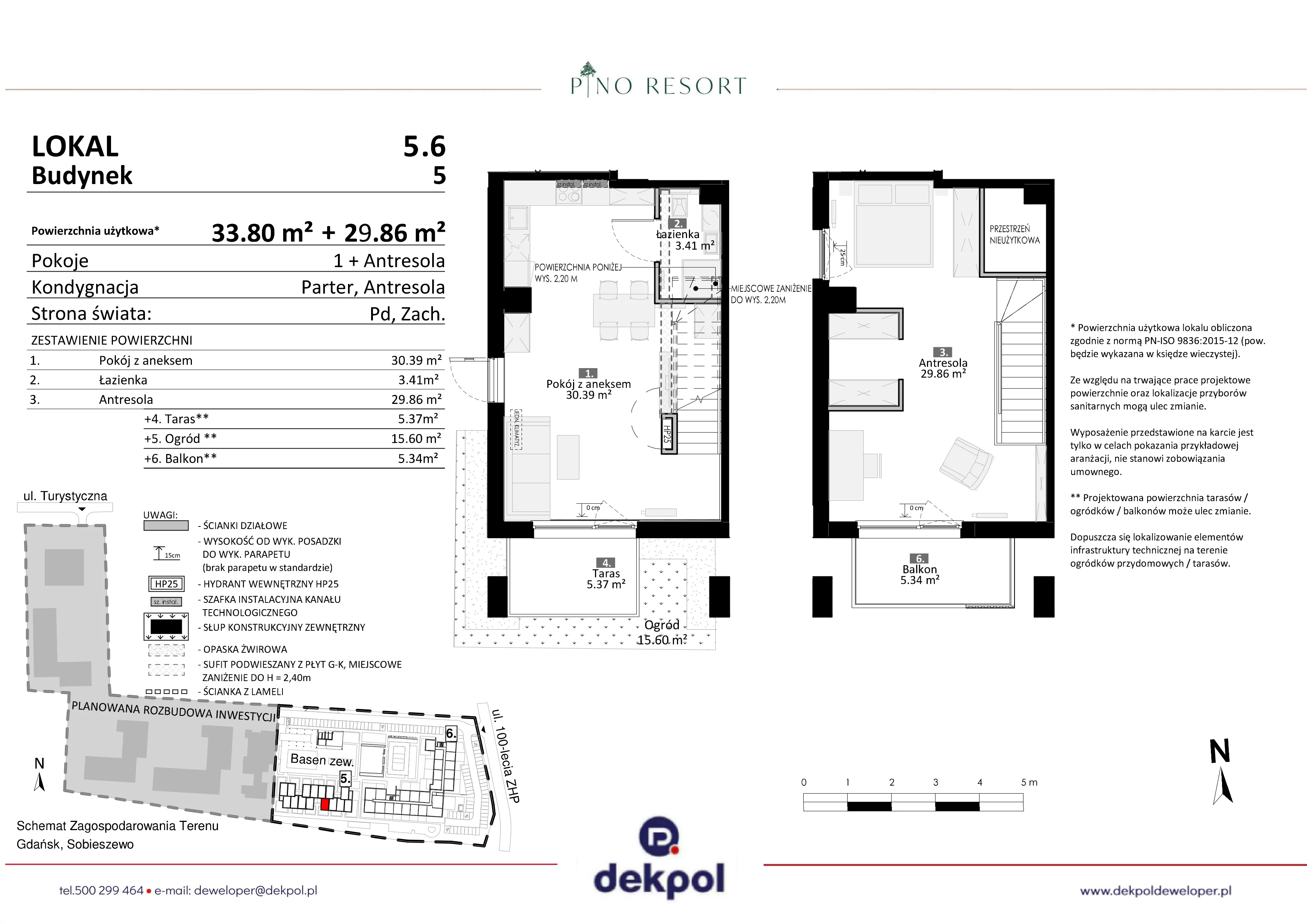 2 pokoje, apartament 63,66 m², parter, oferta nr 5.06, Pino Resort, Gdańsk, Wyspa Sobieszewska, Sobieszewo, ul. Turystyczna 90