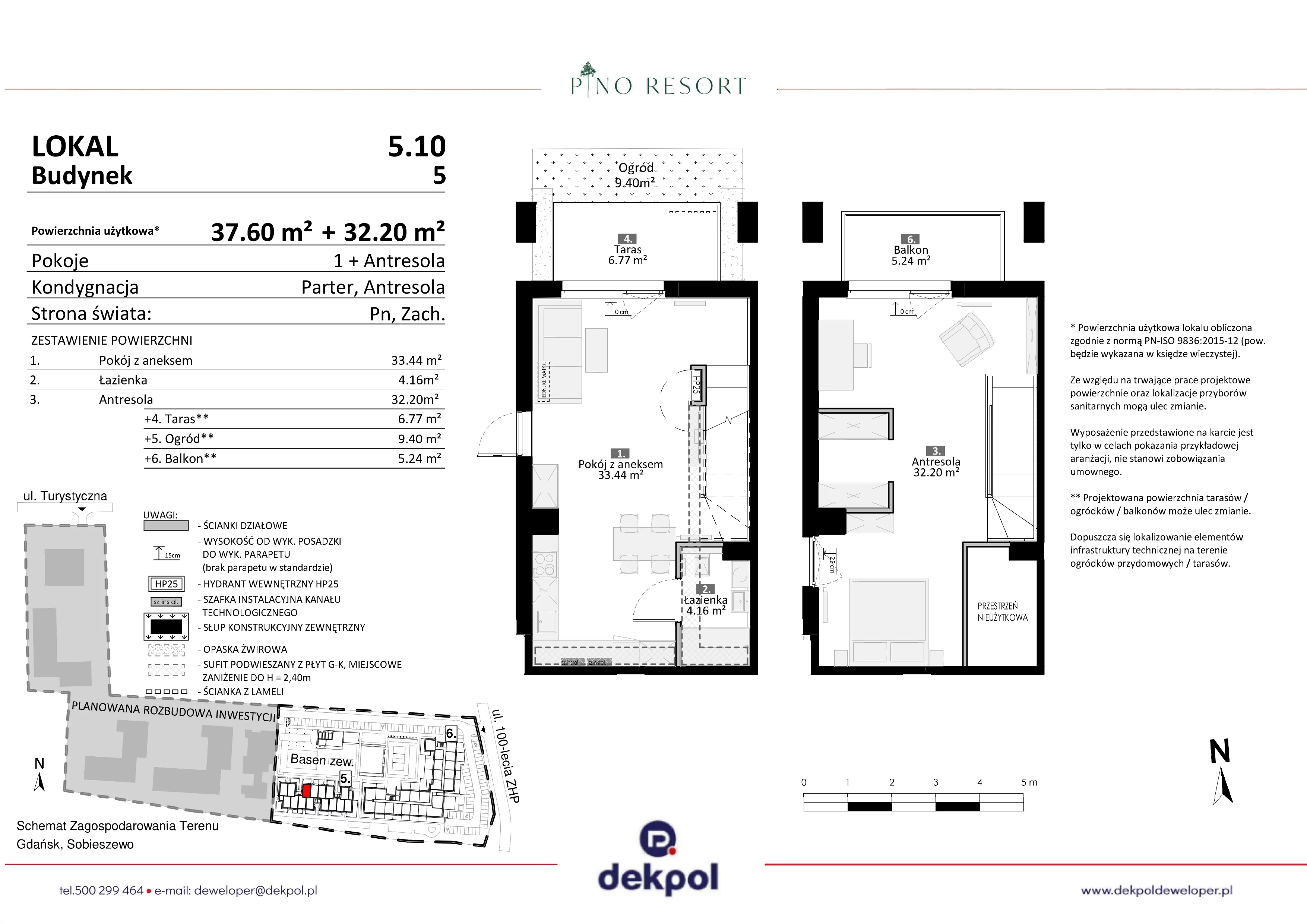 2 pokoje, apartament 69,80 m², parter, oferta nr 5.10, Pino Resort, Gdańsk, Wyspa Sobieszewska, Sobieszewo, ul. Turystyczna 90