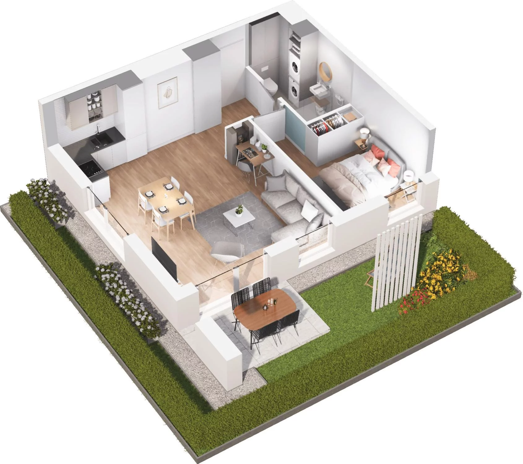 2 pokoje, apartament 45,98 m², parter, oferta nr 6.05, Pino Resort, Gdańsk, Wyspa Sobieszewska, Sobieszewo, ul. Turystyczna 90