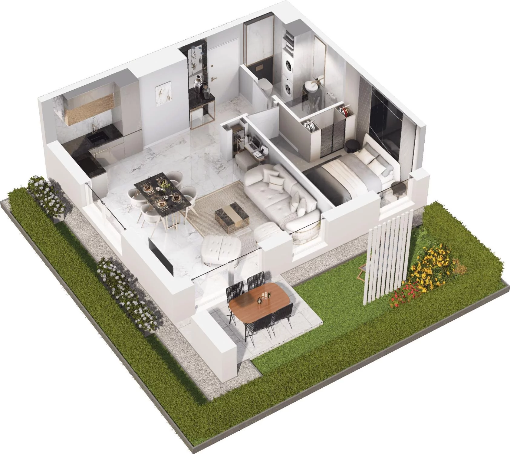2 pokoje, apartament 45,98 m², parter, oferta nr 6.05, Pino Resort, Gdańsk, Wyspa Sobieszewska, Sobieszewo, ul. Turystyczna 90