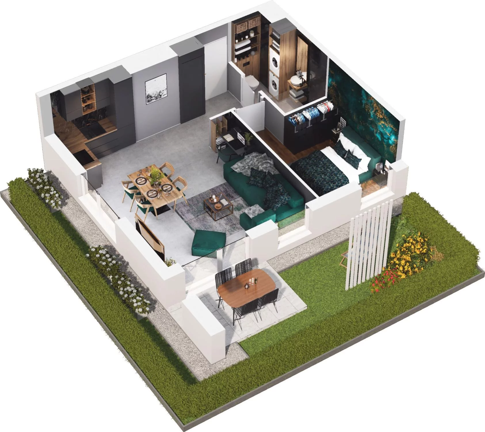 2 pokoje, apartament 45,98 m², parter, oferta nr 6.05, Pino Resort, Gdańsk, Wyspa Sobieszewska, Sobieszewo, ul. Turystyczna 90