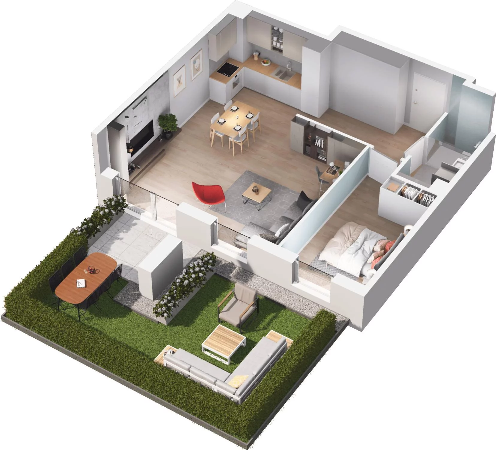 2 pokoje, apartament 57,12 m², parter, oferta nr 6.06, Pino Resort, Gdańsk, Wyspa Sobieszewska, Sobieszewo, ul. Turystyczna 90