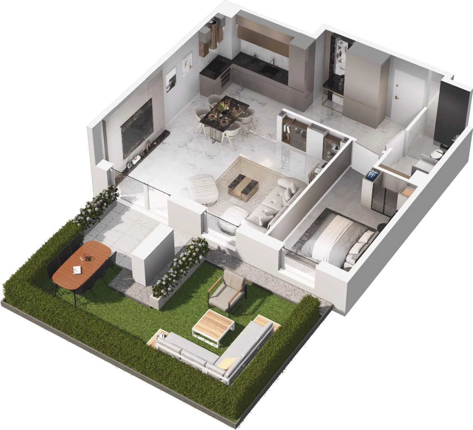 2 pokoje, apartament 57,12 m², parter, oferta nr 6.06, Pino Resort, Gdańsk, Wyspa Sobieszewska, Sobieszewo, ul. Turystyczna 90