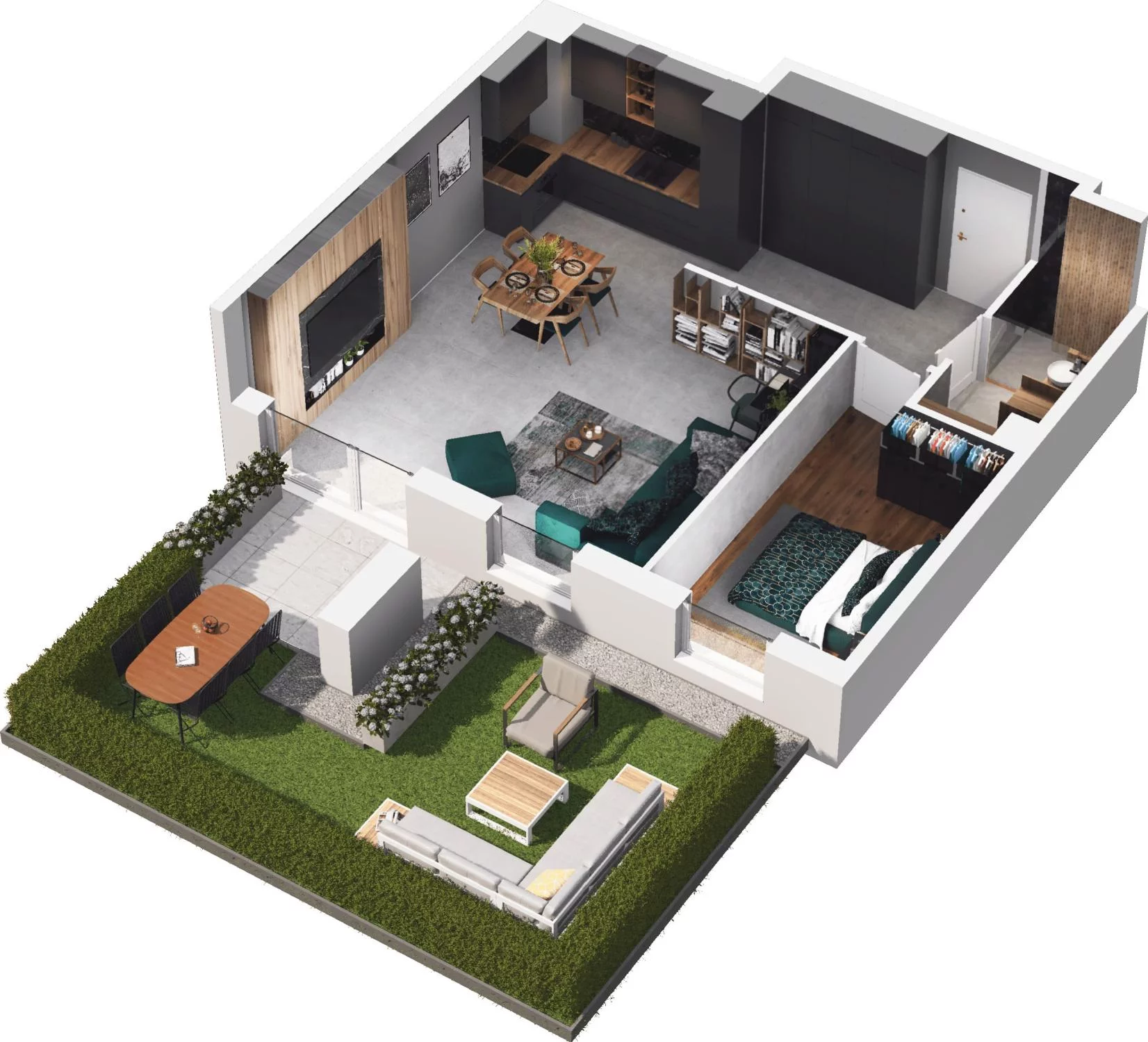 2 pokoje, apartament 57,12 m², parter, oferta nr 6.06, Pino Resort, Gdańsk, Wyspa Sobieszewska, Sobieszewo, ul. Turystyczna 90