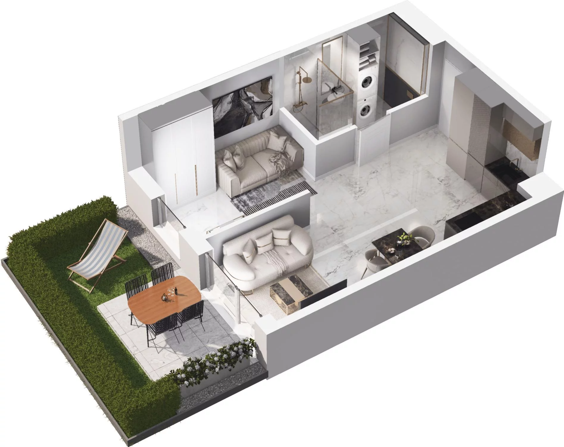 2 pokoje, apartament 37,51 m², parter, oferta nr 6.09, Pino Resort, Gdańsk, Wyspa Sobieszewska, Sobieszewo, ul. Turystyczna 90