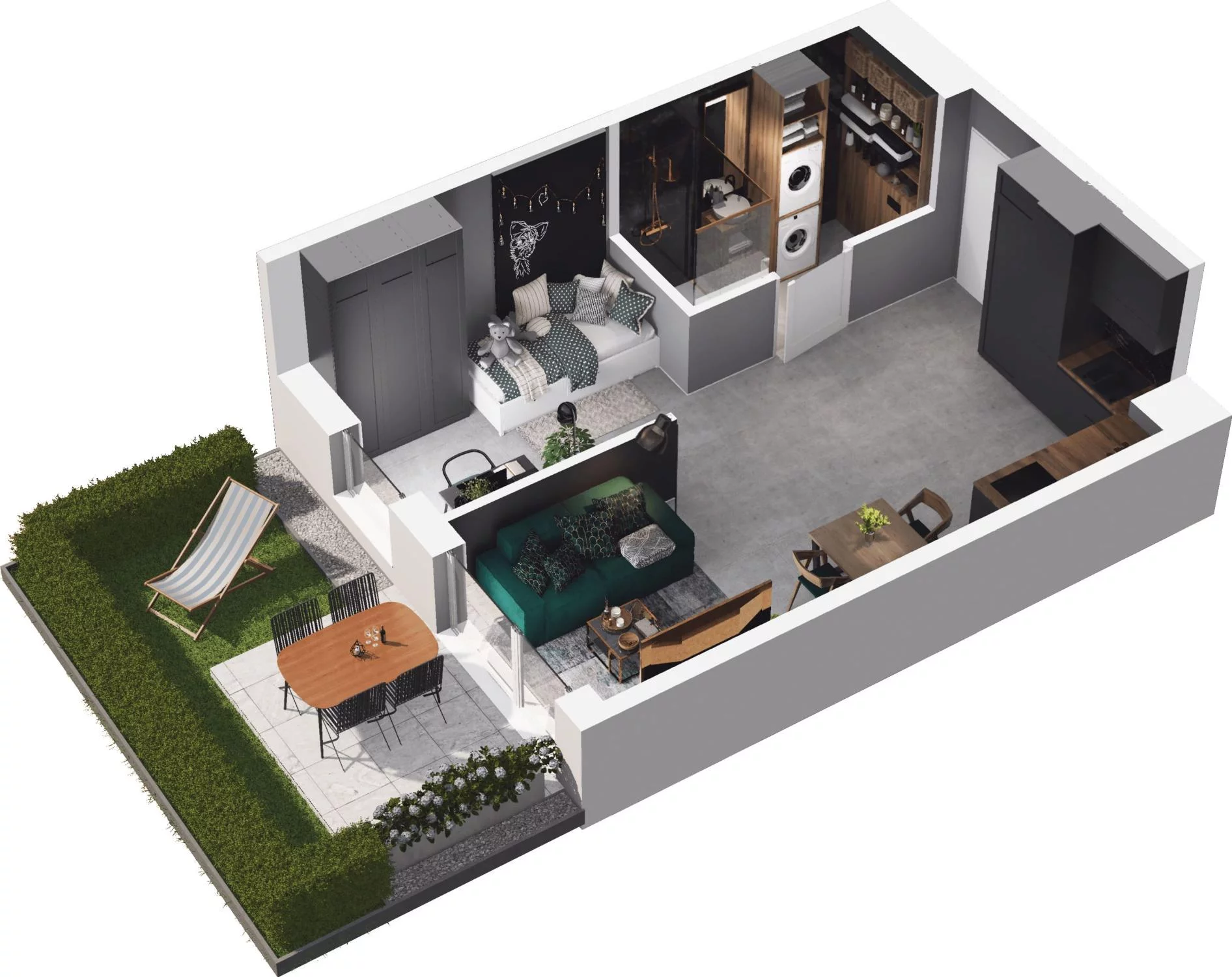 2 pokoje, apartament 37,51 m², parter, oferta nr 6.09, Pino Resort, Gdańsk, Wyspa Sobieszewska, Sobieszewo, ul. Turystyczna 90