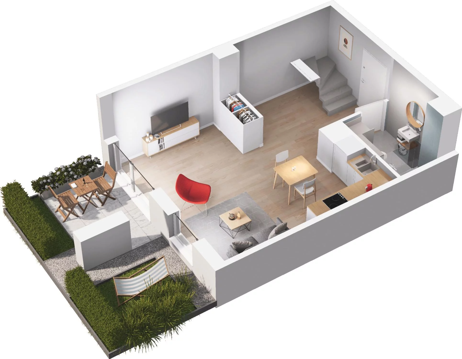 2 pokoje, apartament 60,70 m², parter, oferta nr 6.12, Pino Resort, Gdańsk, Wyspa Sobieszewska, Sobieszewo, ul. Turystyczna 90