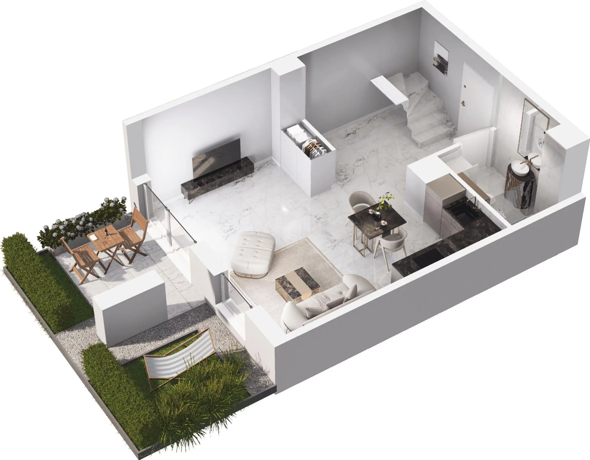 2 pokoje, apartament 60,70 m², parter, oferta nr 6.12, Pino Resort, Gdańsk, Wyspa Sobieszewska, Sobieszewo, ul. Turystyczna 90
