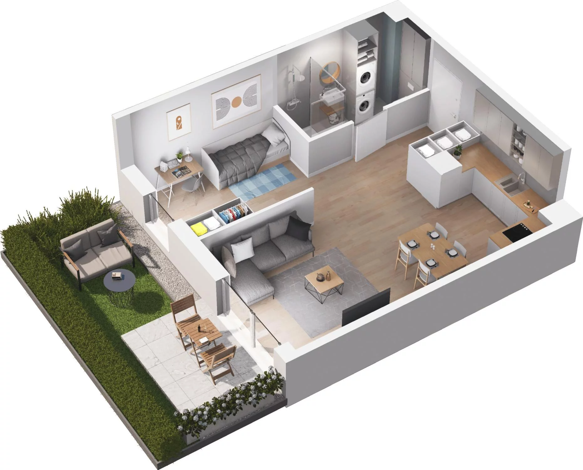 2 pokoje, apartament 45,61 m², parter, oferta nr 6.13, Pino Resort, Gdańsk, Wyspa Sobieszewska, Sobieszewo, ul. Turystyczna 90