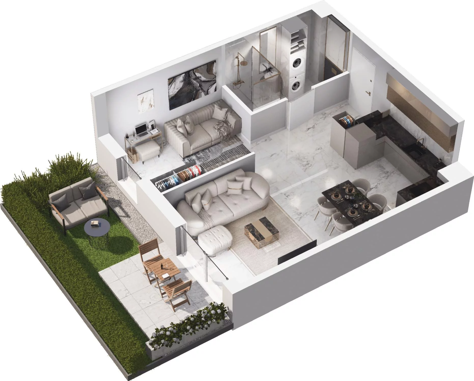 2 pokoje, apartament 45,61 m², parter, oferta nr 6.13, Pino Resort, Gdańsk, Wyspa Sobieszewska, Sobieszewo, ul. Turystyczna 90