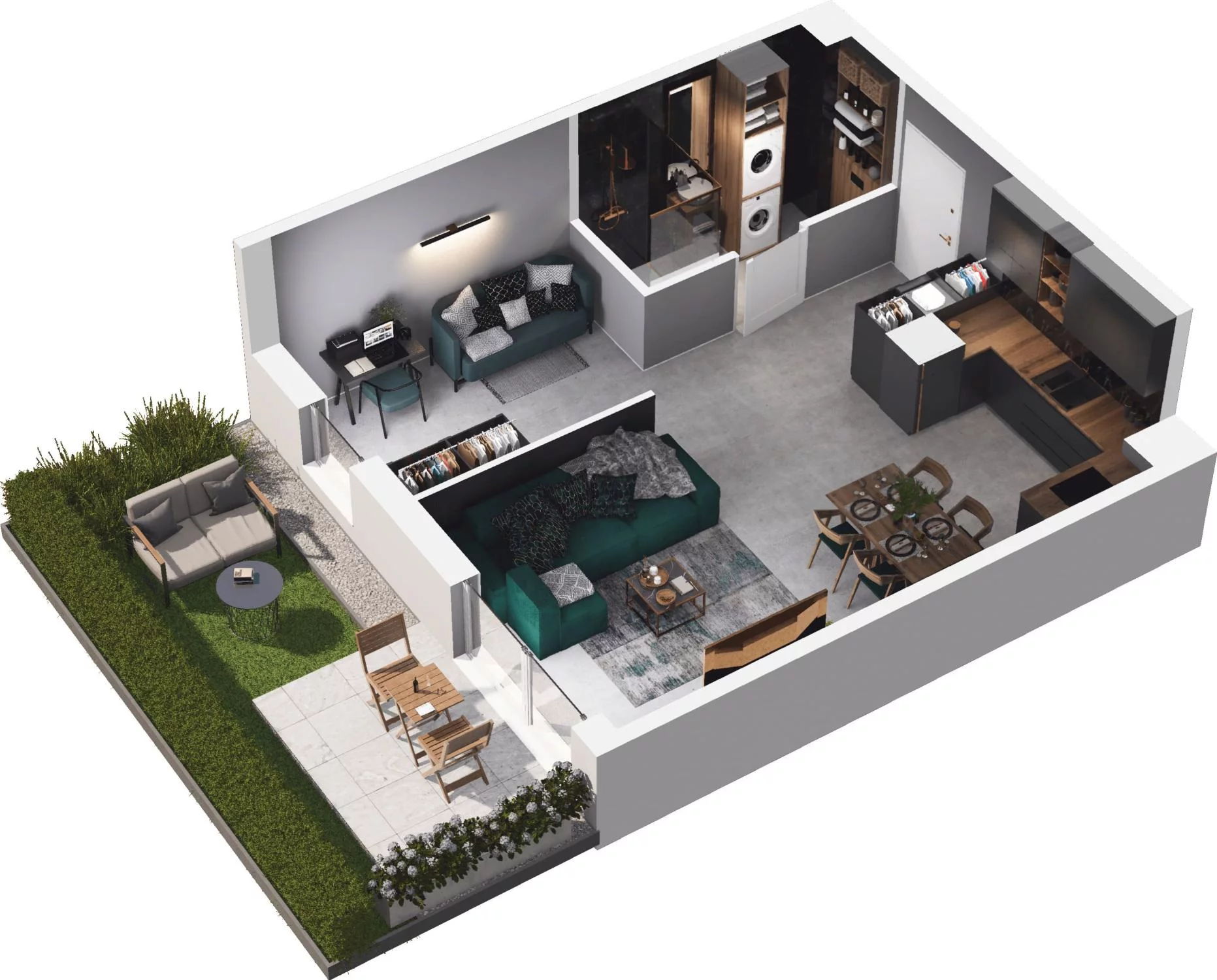 2 pokoje, apartament 45,61 m², parter, oferta nr 6.13, Pino Resort, Gdańsk, Wyspa Sobieszewska, Sobieszewo, ul. Turystyczna 90