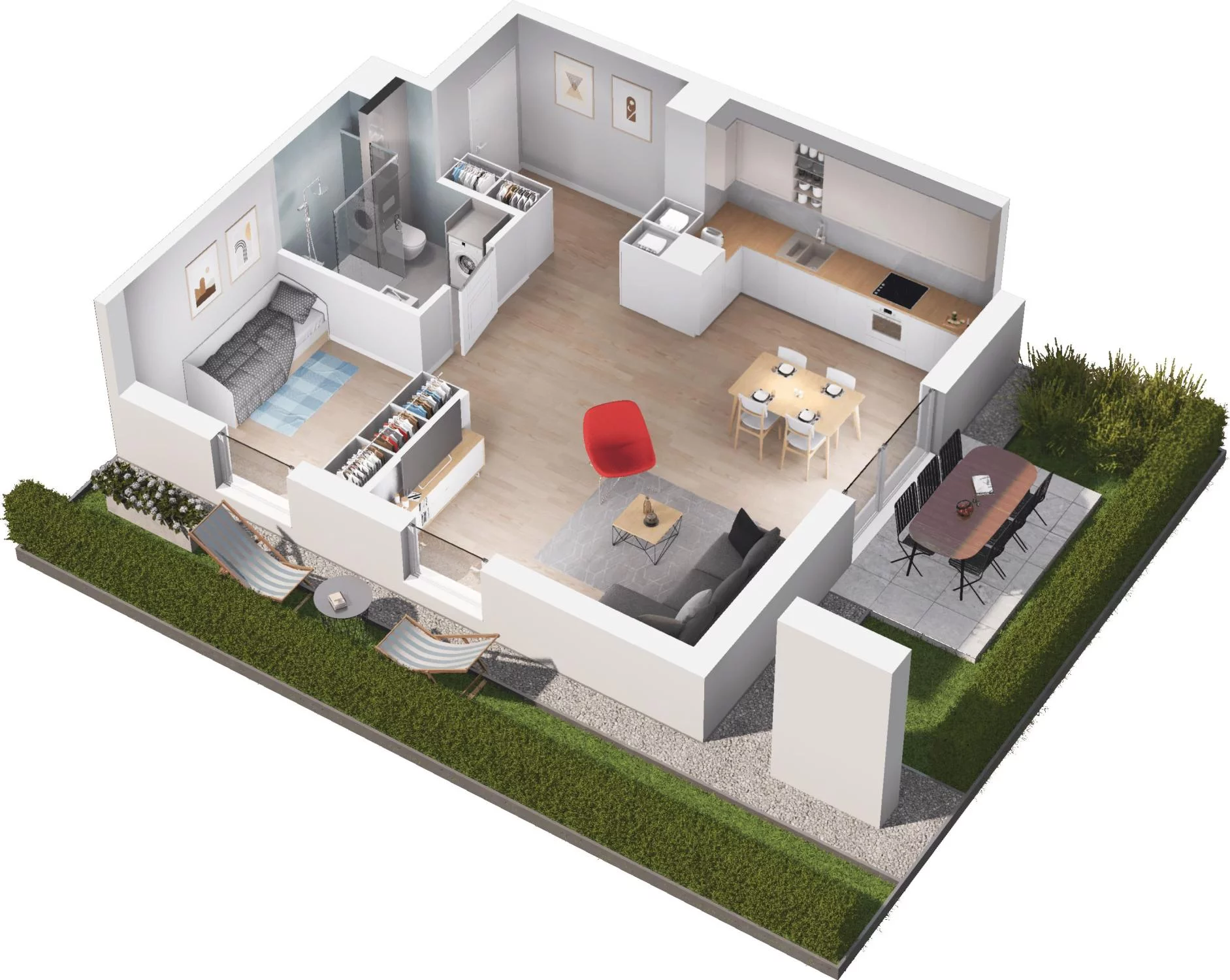 2 pokoje, apartament 52,39 m², parter, oferta nr 6.14, Pino Resort, Gdańsk, Wyspa Sobieszewska, Sobieszewo, ul. Turystyczna 90