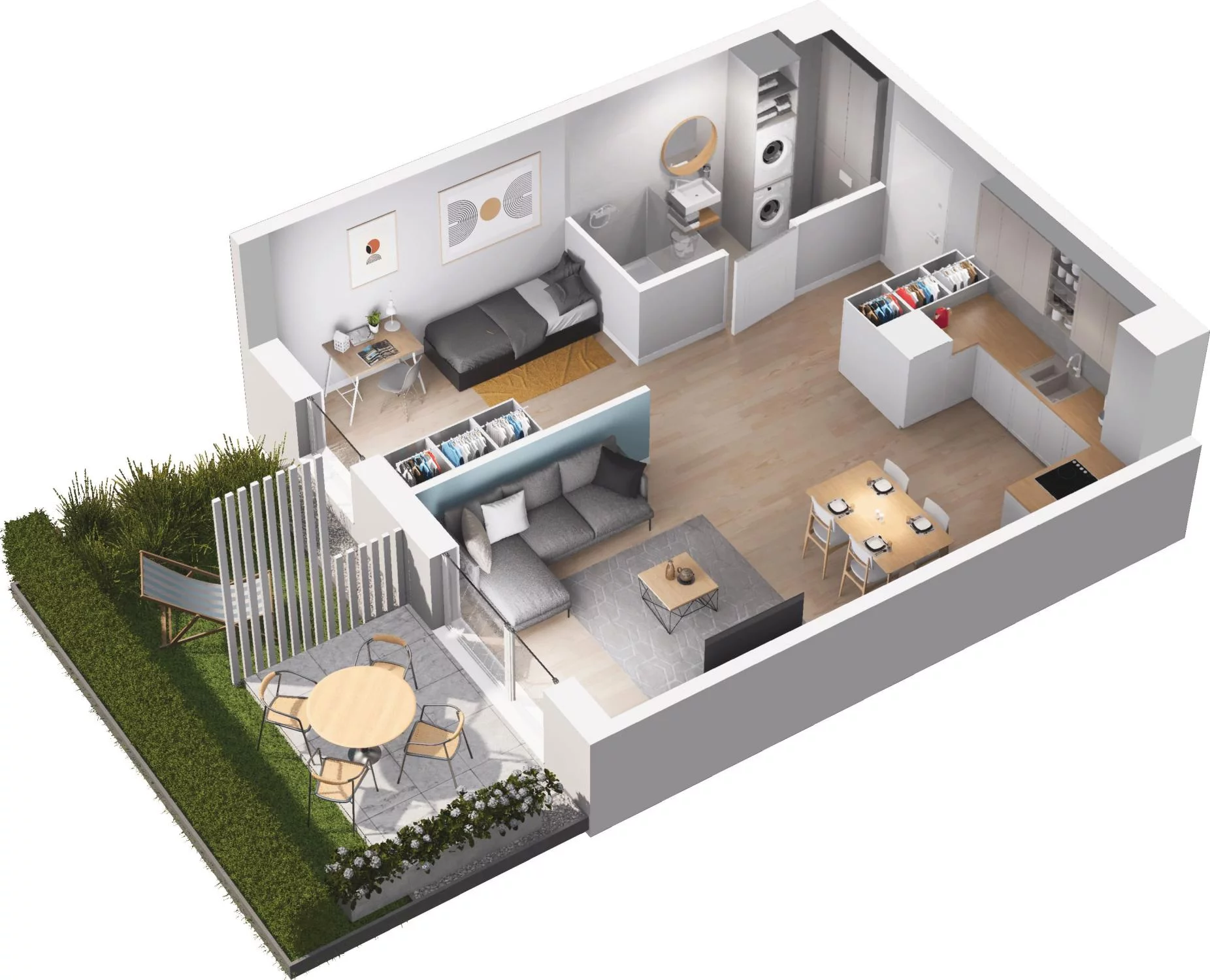 2 pokoje, apartament 45,72 m², parter, oferta nr 6.16, Pino Resort, Gdańsk, Wyspa Sobieszewska, Sobieszewo, ul. Turystyczna 90