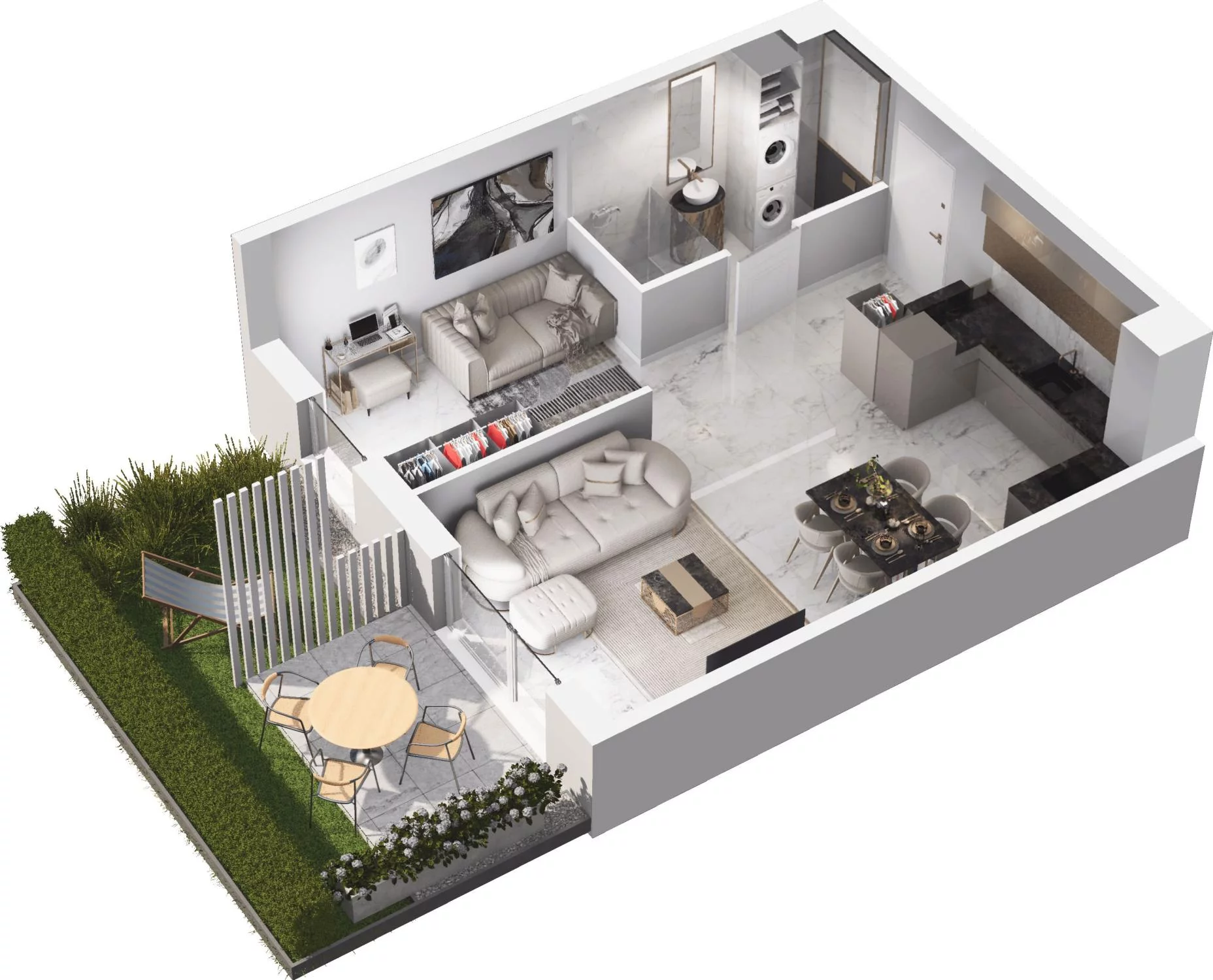 2 pokoje, apartament 45,72 m², parter, oferta nr 6.16, Pino Resort, Gdańsk, Wyspa Sobieszewska, Sobieszewo, ul. Turystyczna 90