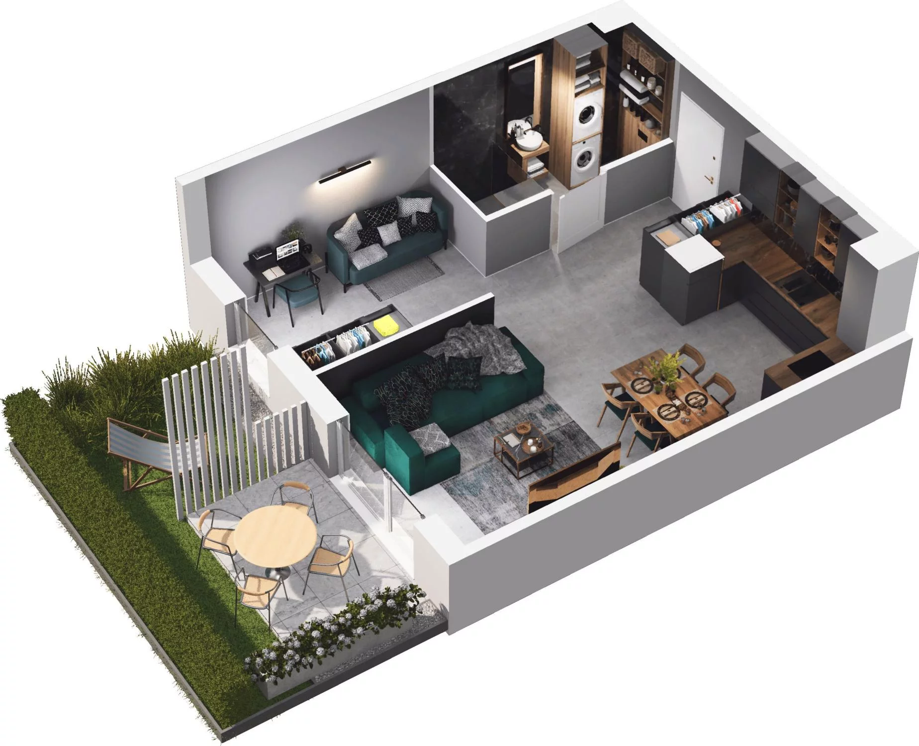 2 pokoje, apartament 45,72 m², parter, oferta nr 6.16, Pino Resort, Gdańsk, Wyspa Sobieszewska, Sobieszewo, ul. Turystyczna 90