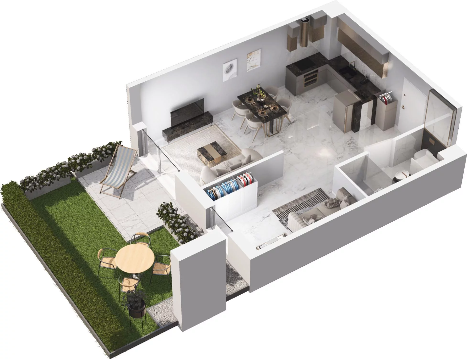 2 pokoje, apartament 43,50 m², parter, oferta nr 6.18, Pino Resort, Gdańsk, Wyspa Sobieszewska, Sobieszewo, ul. Turystyczna 90
