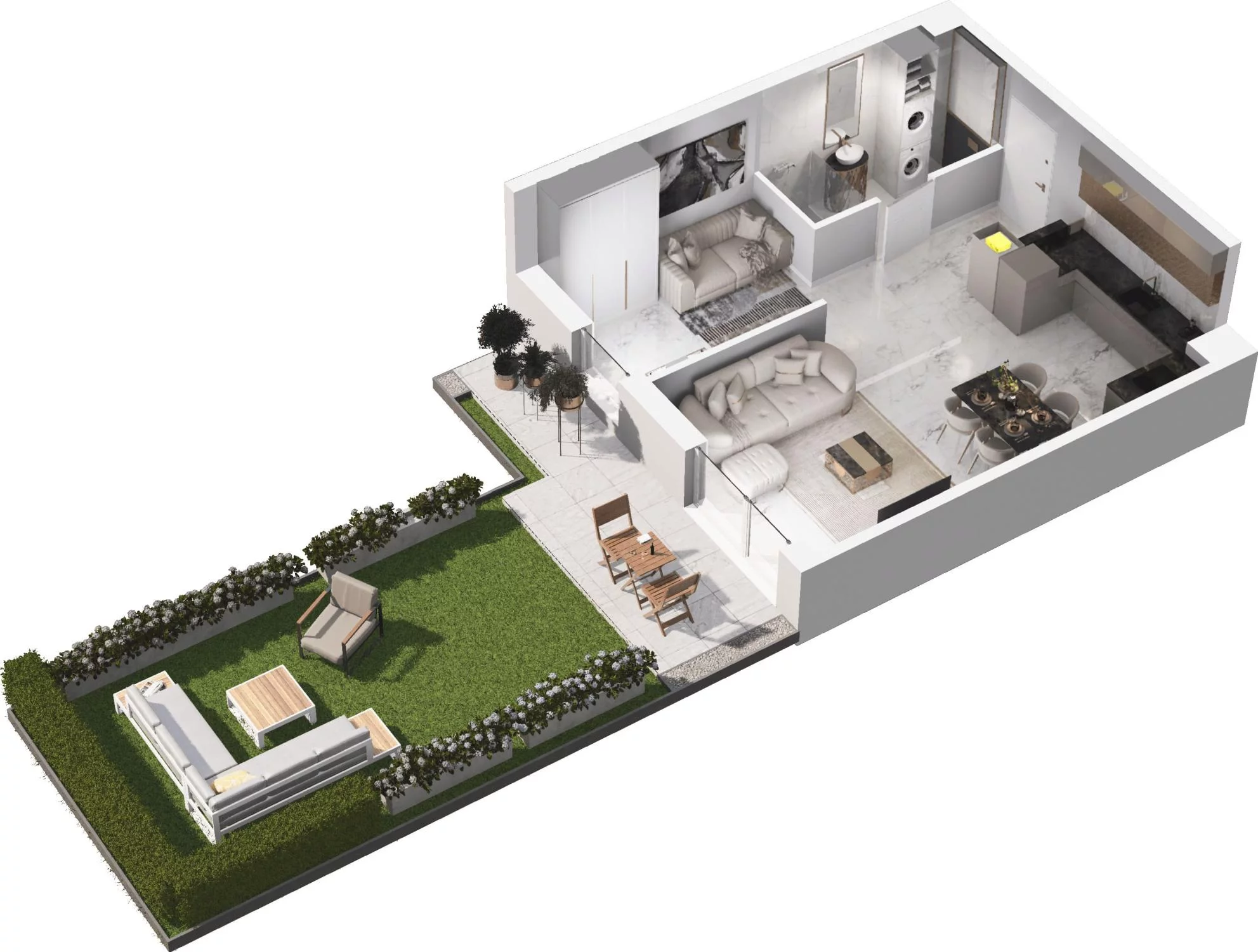 2 pokoje, apartament 46,73 m², parter, oferta nr 6.19, Pino Resort, Gdańsk, Wyspa Sobieszewska, Sobieszewo, ul. Turystyczna 90