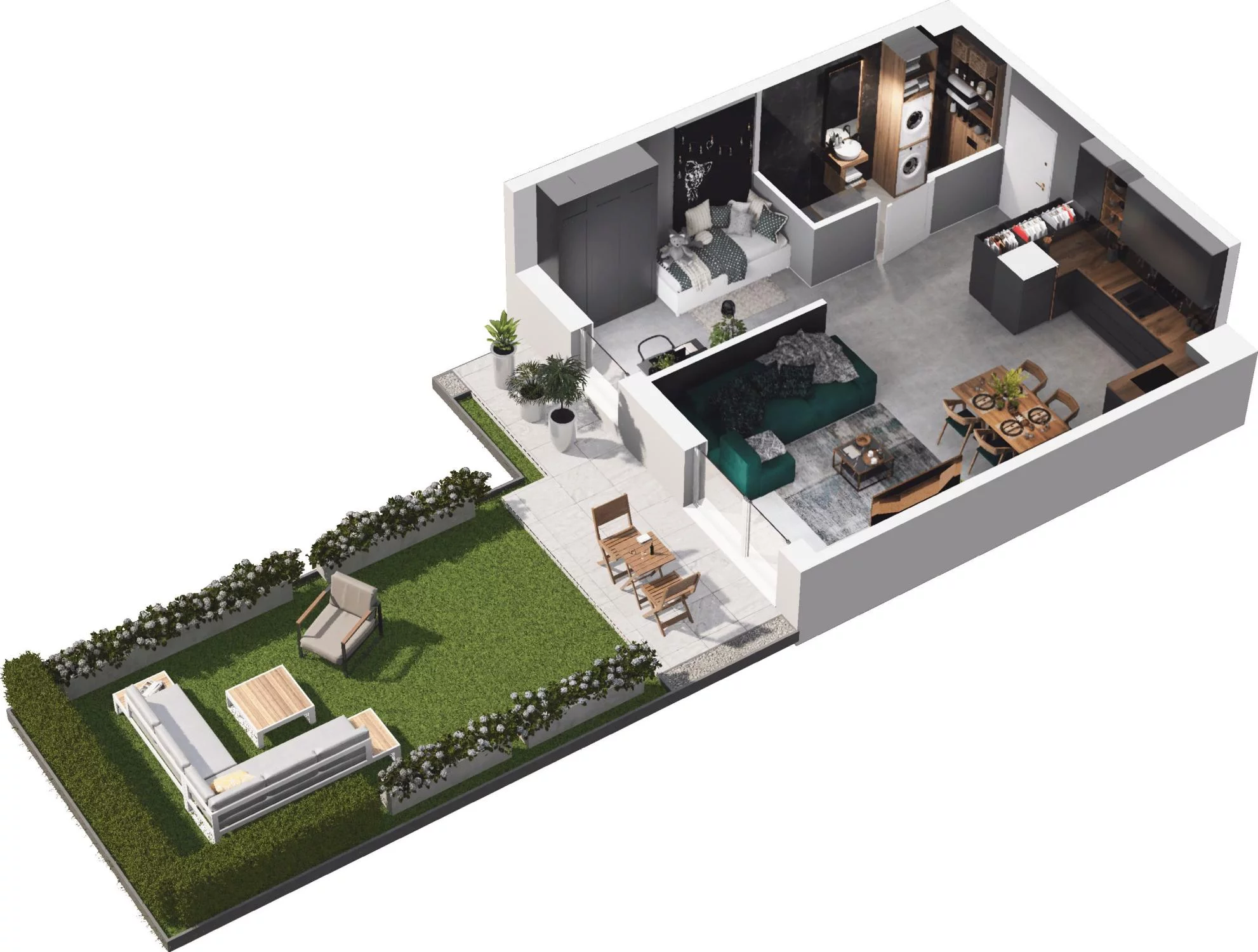 2 pokoje, apartament 46,73 m², parter, oferta nr 6.19, Pino Resort, Gdańsk, Wyspa Sobieszewska, Sobieszewo, ul. Turystyczna 90