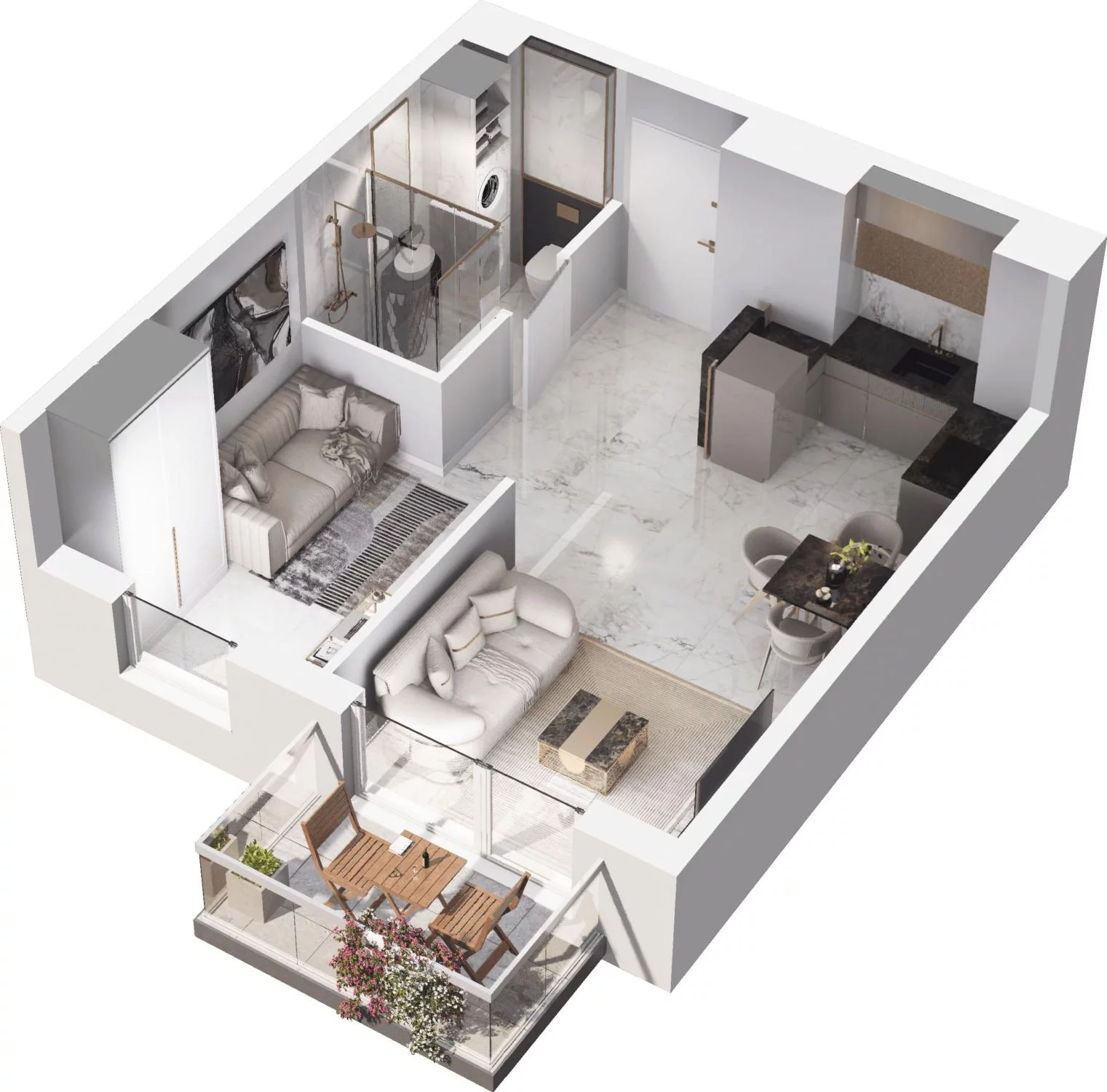 2 pokoje, apartament 35,88 m², piętro 1, oferta nr 6.27, Pino Resort, Gdańsk, Wyspa Sobieszewska, Sobieszewo, ul. Turystyczna 90