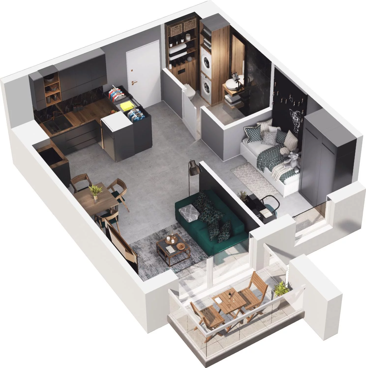 2 pokoje, apartament 36,48 m², piętro 1, oferta nr 6.28, Pino Resort, Gdańsk, Wyspa Sobieszewska, Sobieszewo, ul. Turystyczna 90