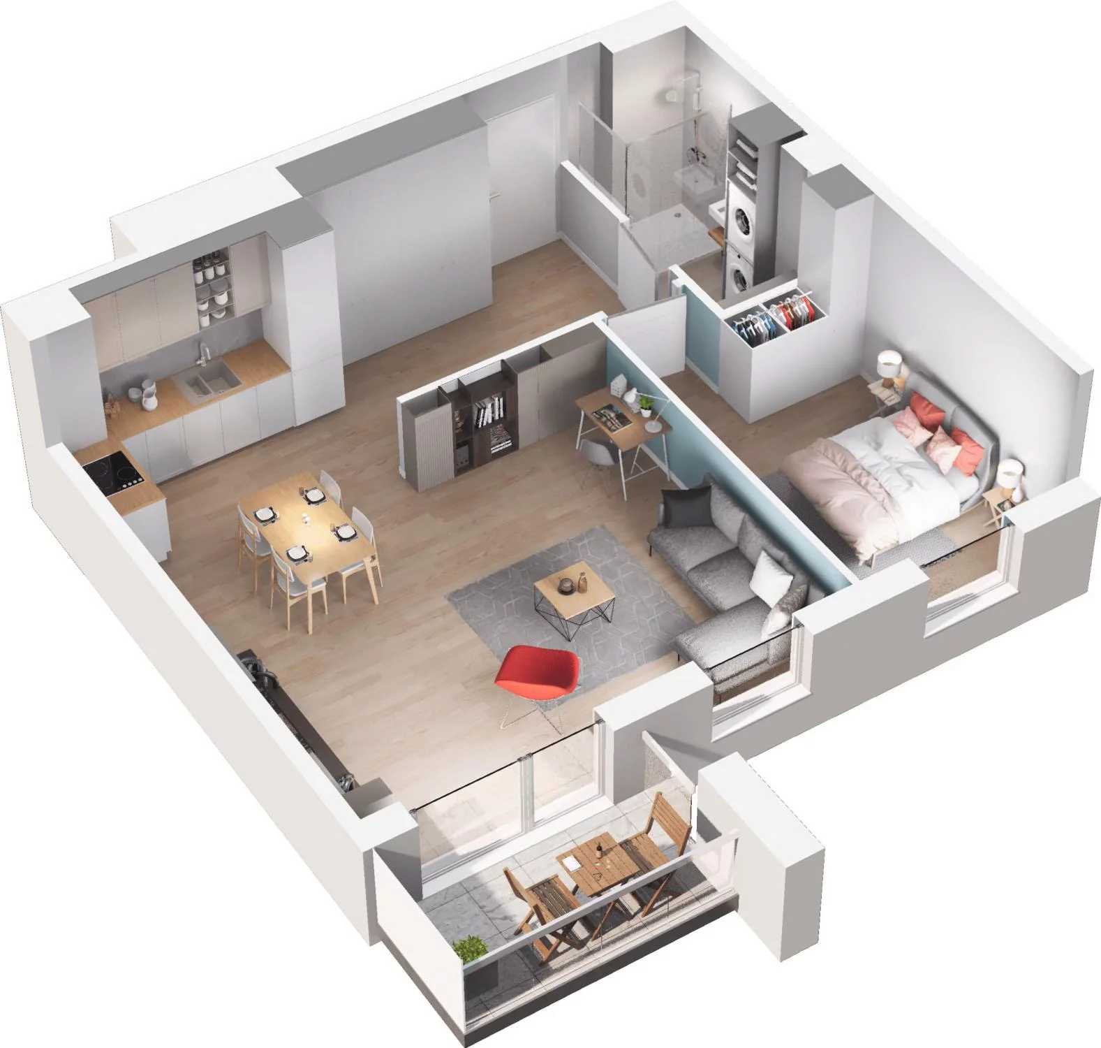 2 pokoje, apartament 57,52 m², piętro 1, oferta nr 6.30, Pino Resort, Gdańsk, Wyspa Sobieszewska, Sobieszewo, ul. Turystyczna 90