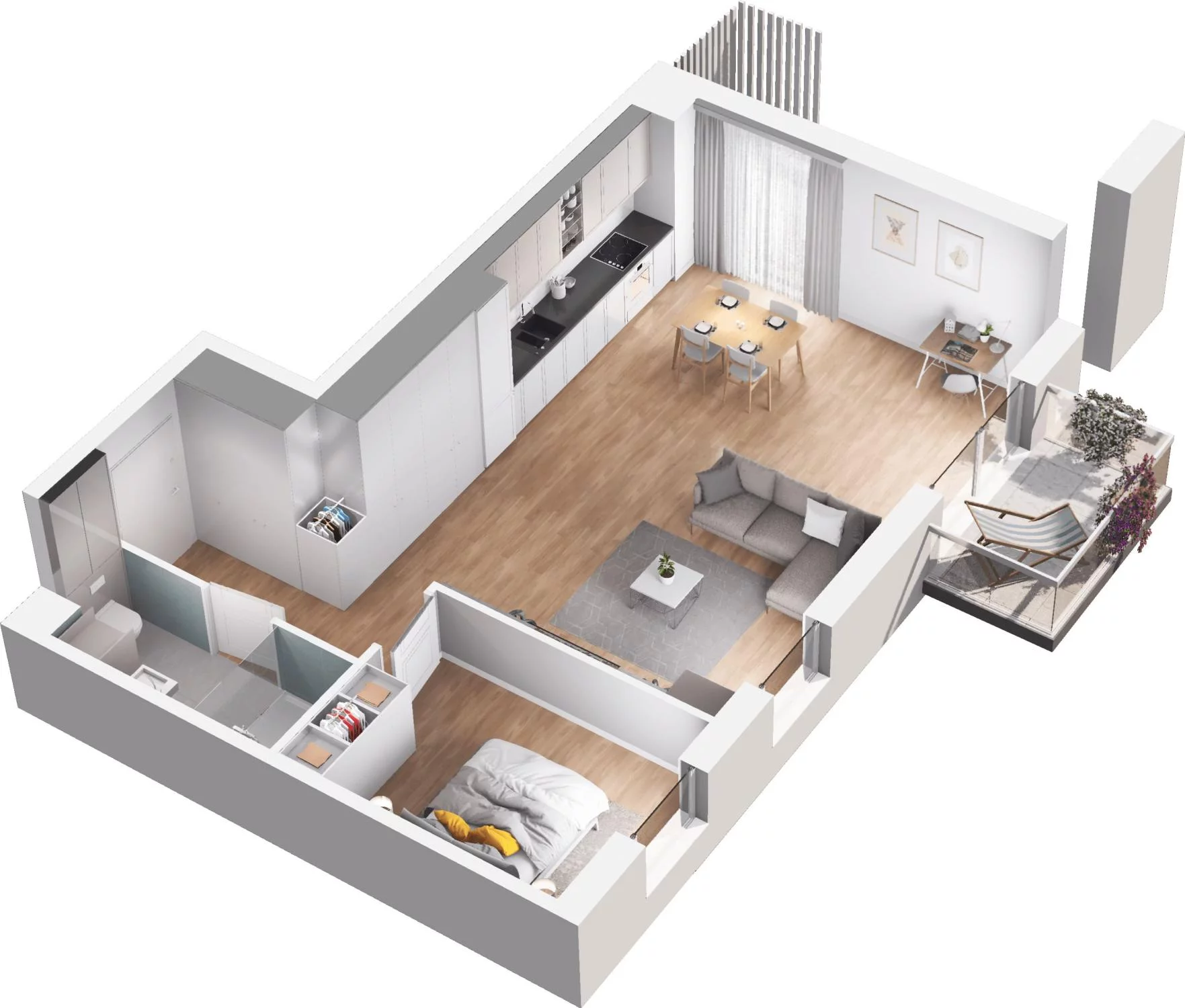 2 pokoje, apartament 60,82 m², piętro 1, oferta nr 6.31, Pino Resort, Gdańsk, Wyspa Sobieszewska, Sobieszewo, ul. Turystyczna 90