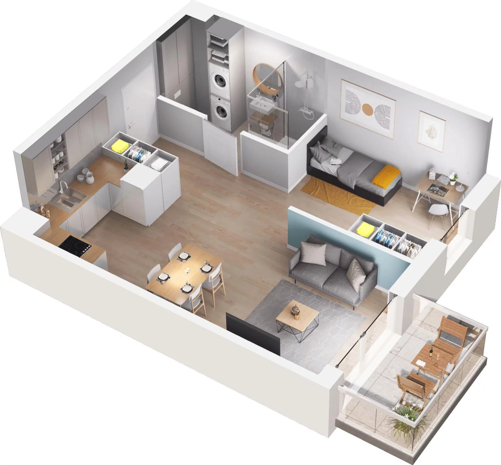 2 pokoje, apartament 43,51 m², piętro 1, oferta nr 6.40, Pino Resort, Gdańsk, Wyspa Sobieszewska, Sobieszewo, ul. Turystyczna 90