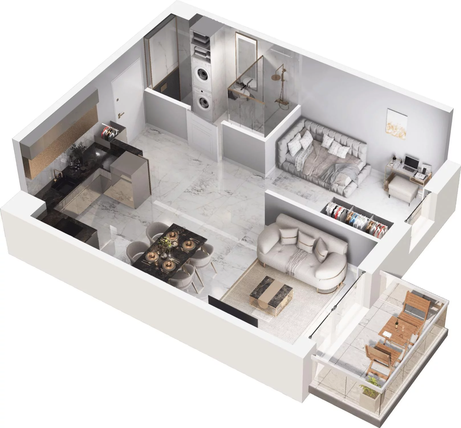 2 pokoje, apartament 43,51 m², piętro 1, oferta nr 6.40, Pino Resort, Gdańsk, Wyspa Sobieszewska, Sobieszewo, ul. Turystyczna 90