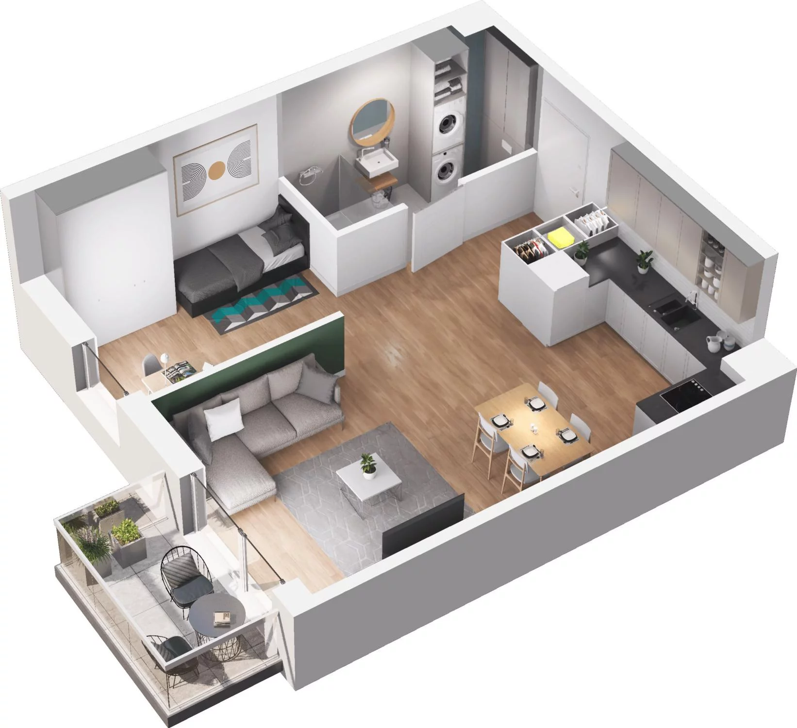 2 pokoje, apartament 46,76 m², piętro 1, oferta nr 6.41, Pino Resort, Gdańsk, Wyspa Sobieszewska, Sobieszewo, ul. Turystyczna 90