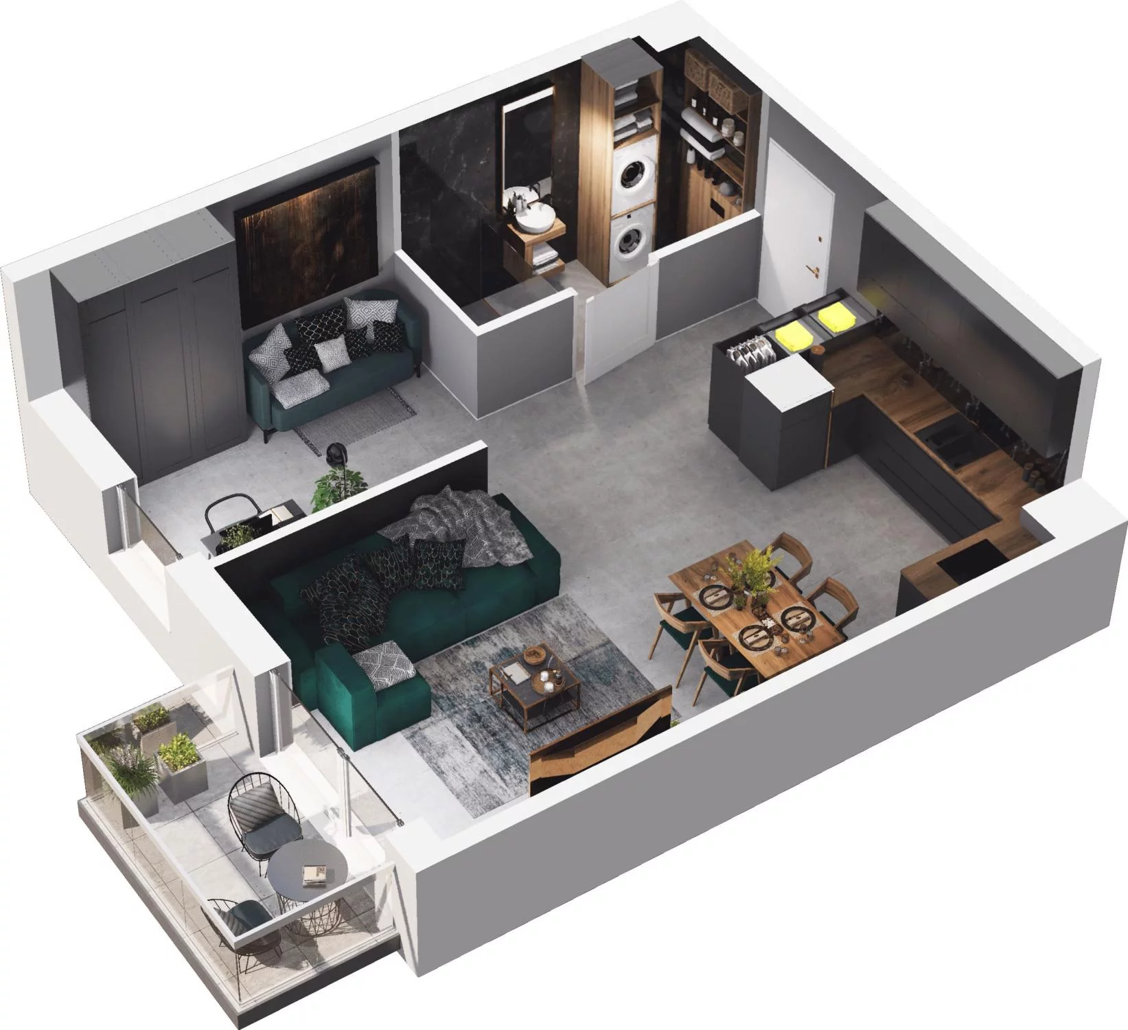 2 pokoje, apartament 46,76 m², piętro 1, oferta nr 6.41, Pino Resort, Gdańsk, Wyspa Sobieszewska, Sobieszewo, ul. Turystyczna 90
