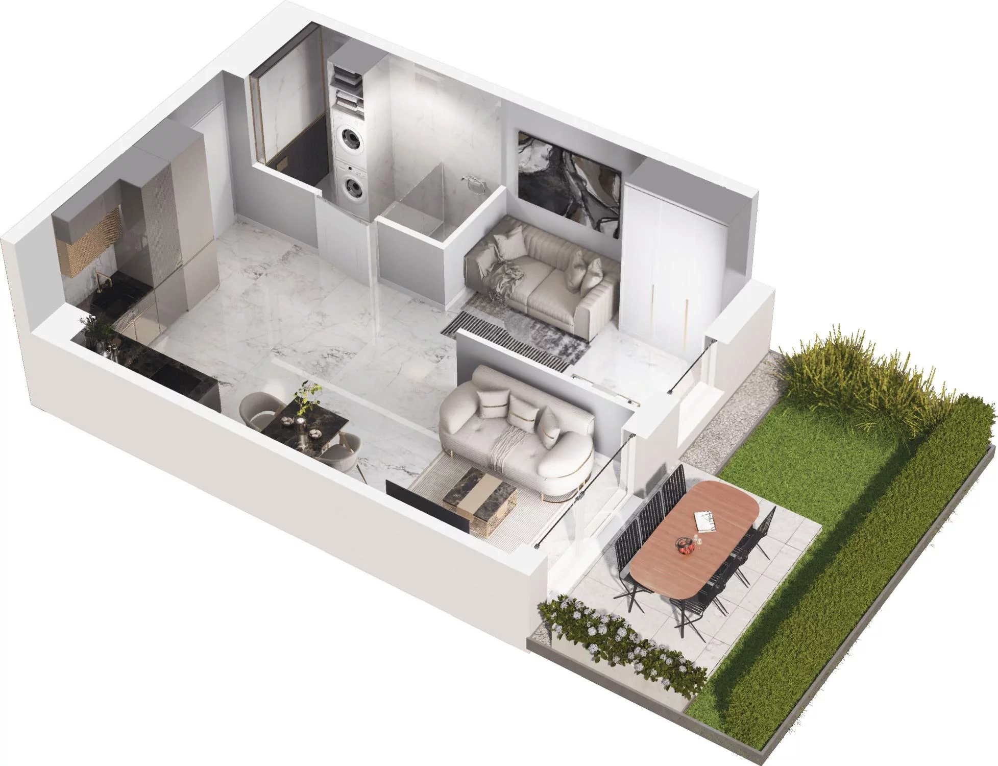 2 pokoje, apartament 37,55 m², parter, oferta nr 6.10, Pino Resort, Gdańsk, Wyspa Sobieszewska, Sobieszewo, ul. Turystyczna 90