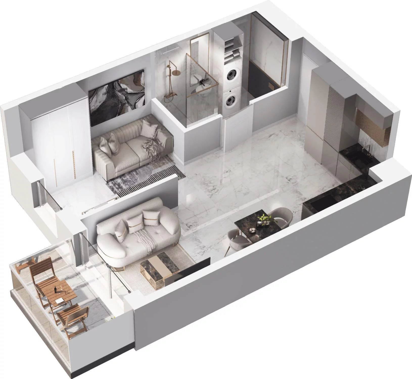 2 pokoje, apartament 37,52 m², piętro 1, oferta nr 6.33, Pino Resort, Gdańsk, Wyspa Sobieszewska, Sobieszewo, ul. Turystyczna 90