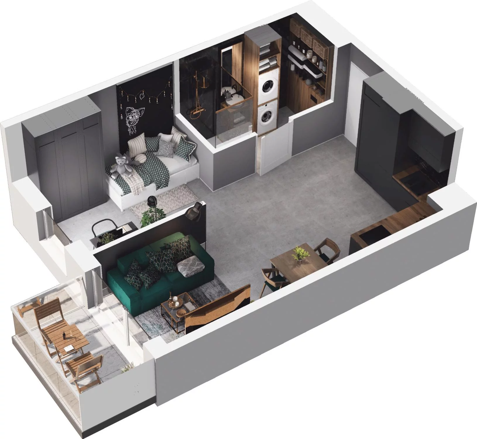 2 pokoje, apartament 37,52 m², piętro 1, oferta nr 6.33, Pino Resort, Gdańsk, Wyspa Sobieszewska, Sobieszewo, ul. Turystyczna 90