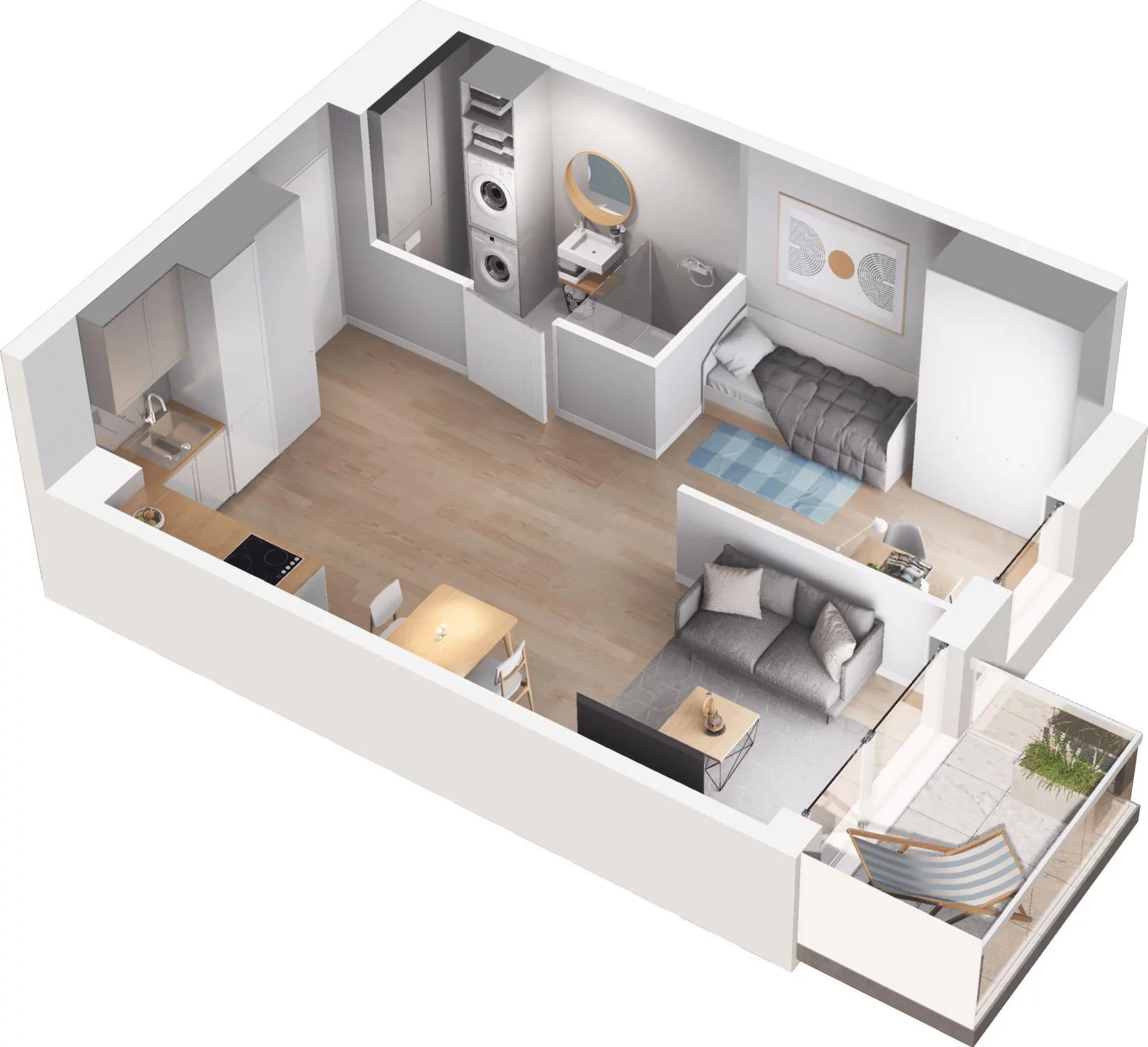 2 pokoje, apartament 37,57 m², piętro 1, oferta nr 6.34, Pino Resort, Gdańsk, Wyspa Sobieszewska, Sobieszewo, ul. Turystyczna 90