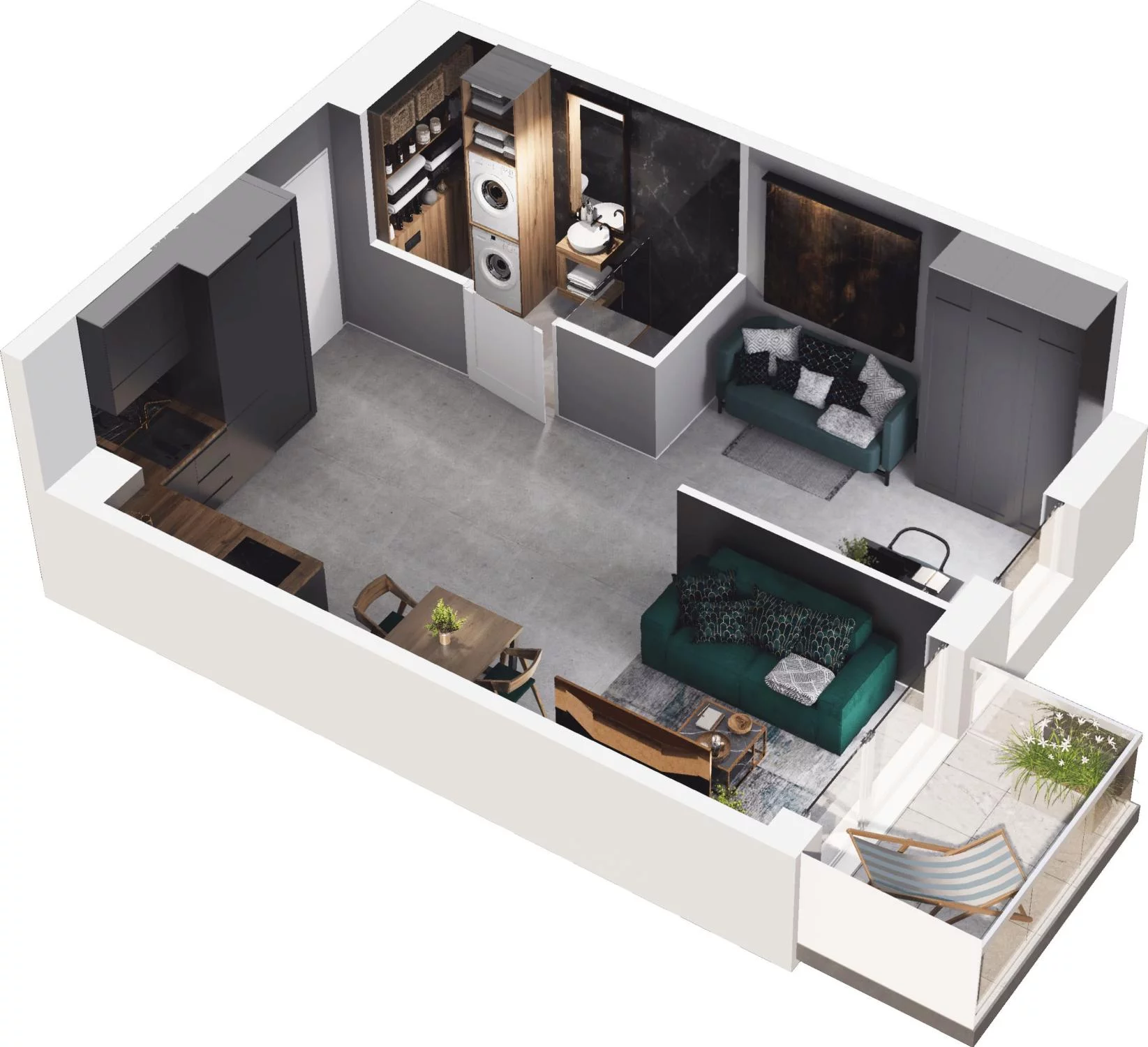2 pokoje, apartament 37,57 m², piętro 1, oferta nr 6.34, Pino Resort, Gdańsk, Wyspa Sobieszewska, Sobieszewo, ul. Turystyczna 90