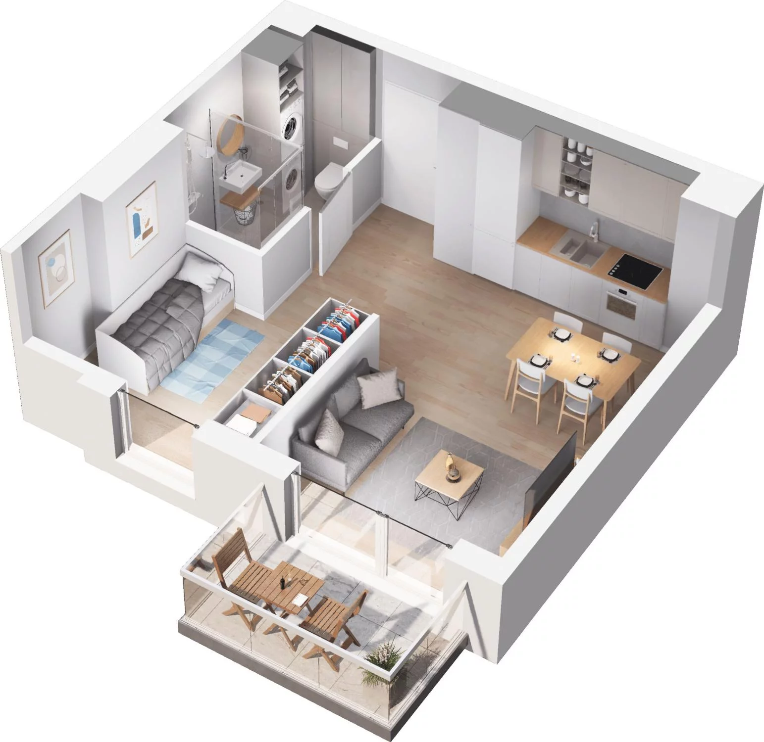 2 pokoje, apartament 35,15 m², piętro 1, oferta nr 6.45, Pino Resort, Gdańsk, Wyspa Sobieszewska, Sobieszewo, ul. Turystyczna 90