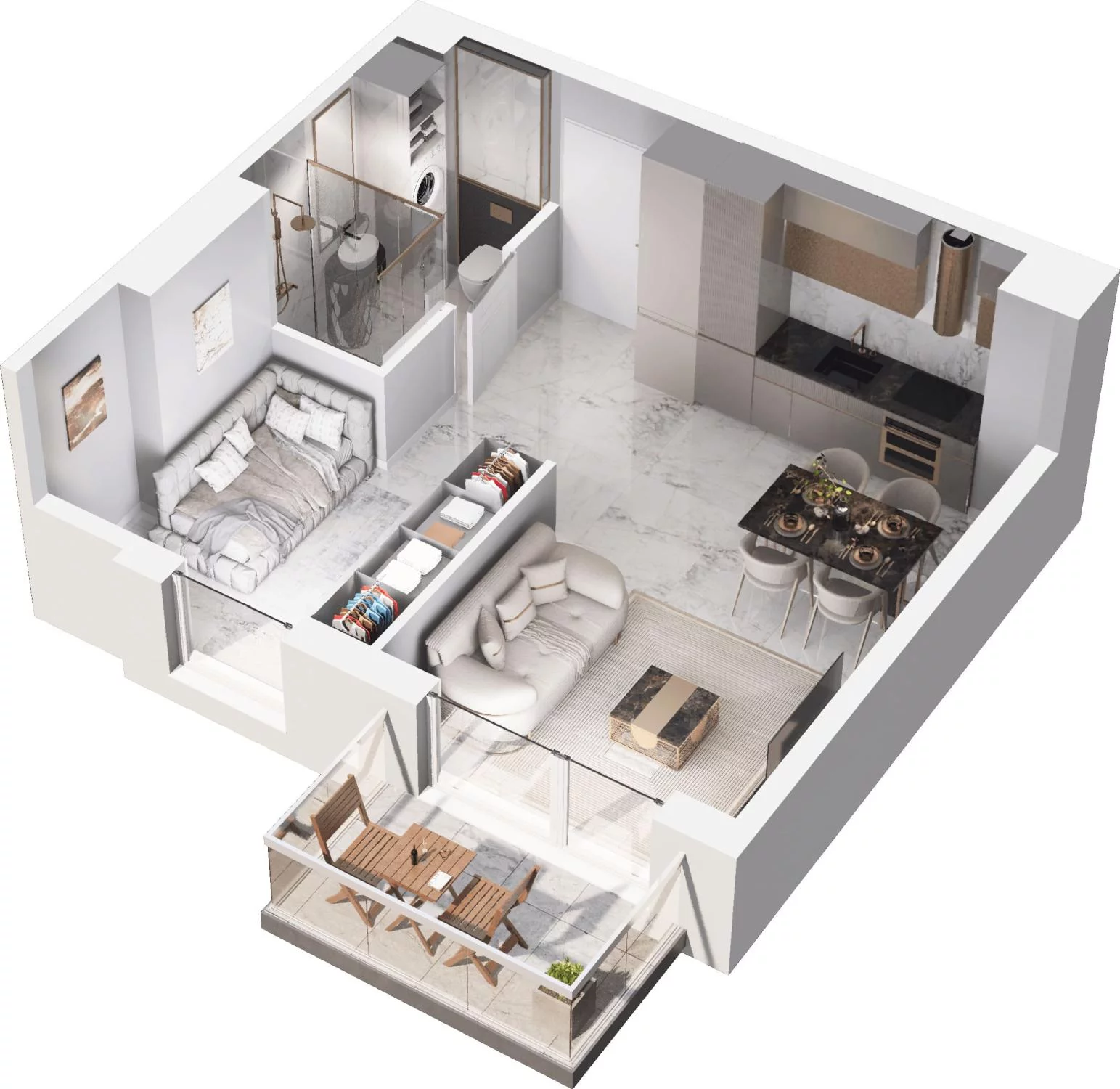 2 pokoje, apartament 35,15 m², piętro 1, oferta nr 6.45, Pino Resort, Gdańsk, Wyspa Sobieszewska, Sobieszewo, ul. Turystyczna 90