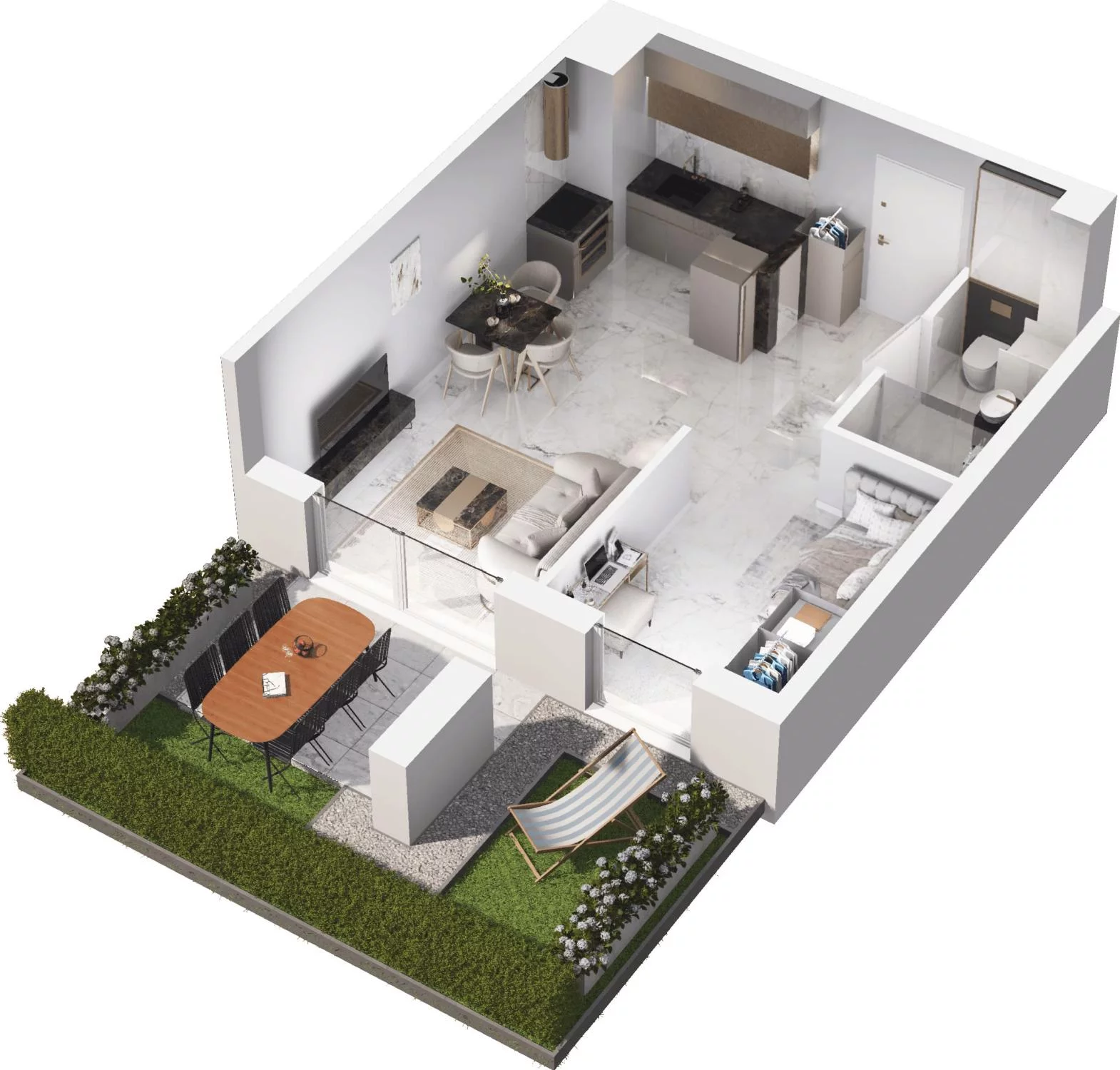 2 pokoje, apartament 36,45 m², parter, oferta nr 6.04, Pino Resort, Gdańsk, Wyspa Sobieszewska, Sobieszewo, ul. Turystyczna 90