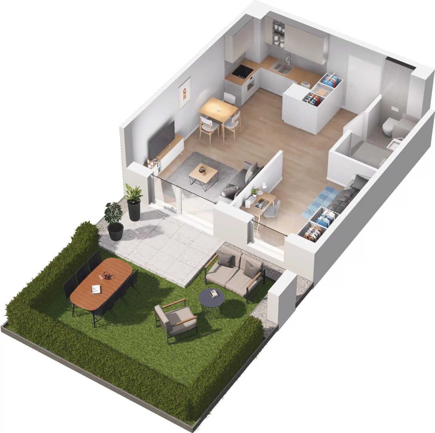 2 pokoje, apartament 36,61 m², parter, oferta nr 6.02, Pino Resort, Gdańsk, Wyspa Sobieszewska, Sobieszewo, ul. Turystyczna 90