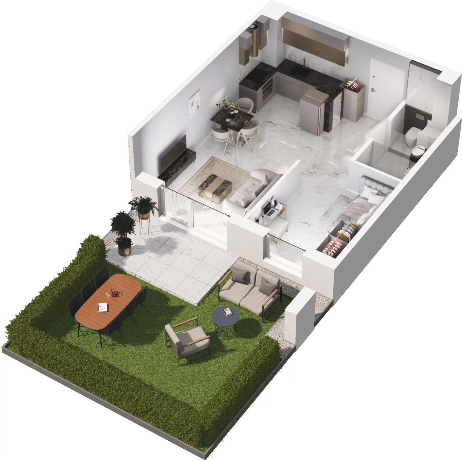 2 pokoje, apartament 36,61 m², parter, oferta nr 6.02, Pino Resort, Gdańsk, Wyspa Sobieszewska, Sobieszewo, ul. Turystyczna 90