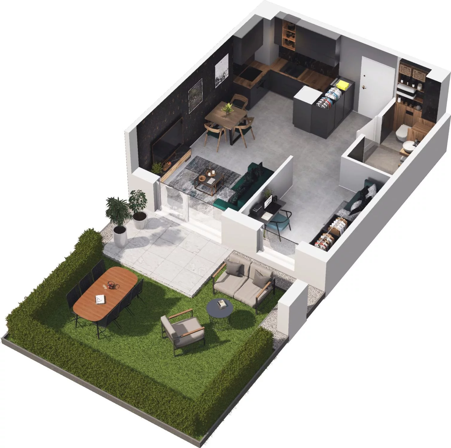 2 pokoje, apartament 36,61 m², parter, oferta nr 6.02, Pino Resort, Gdańsk, Wyspa Sobieszewska, Sobieszewo, ul. Turystyczna 90