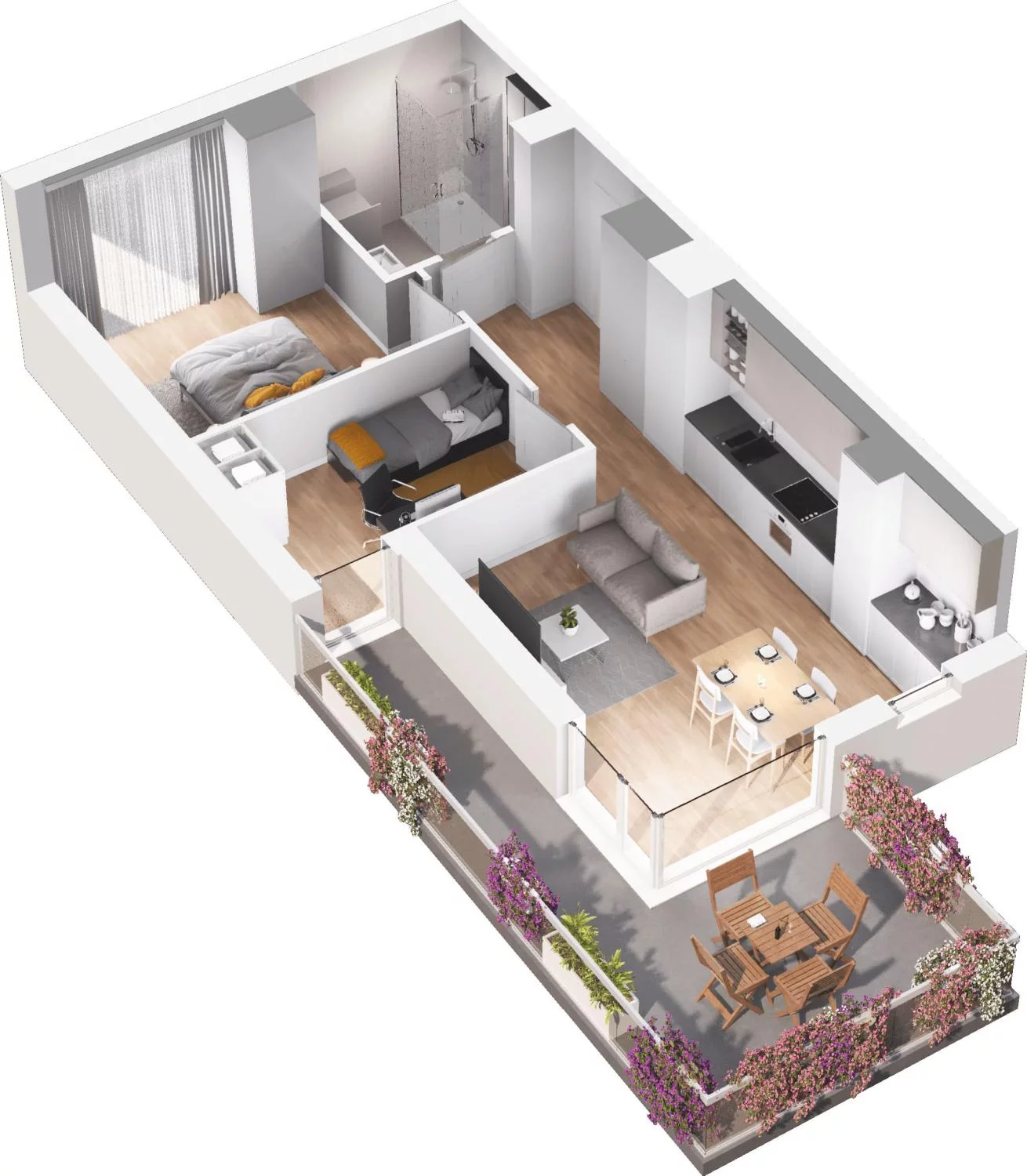 3 pokoje, apartament 50,66 m², piętro 1, oferta nr C3.6, Sol Marina, Wiślinka, ul. Łąkowa