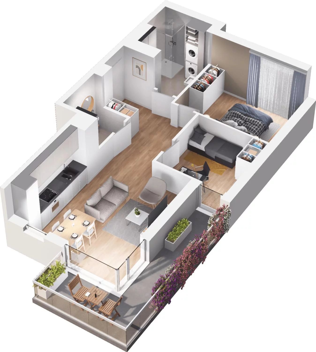 3 pokoje, apartament 56,82 m², piętro 1, oferta nr C4.4, Sol Marina, Wiślinka, ul. Łąkowa